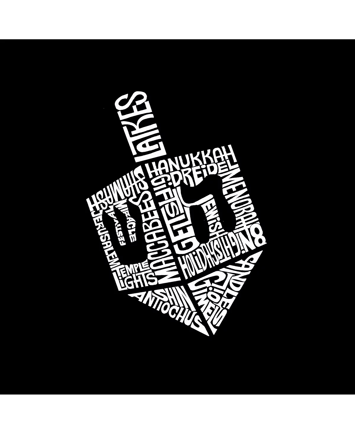 Ханукальный Дрейдель - Маленькая сумка в стиле Word Art 2590₽