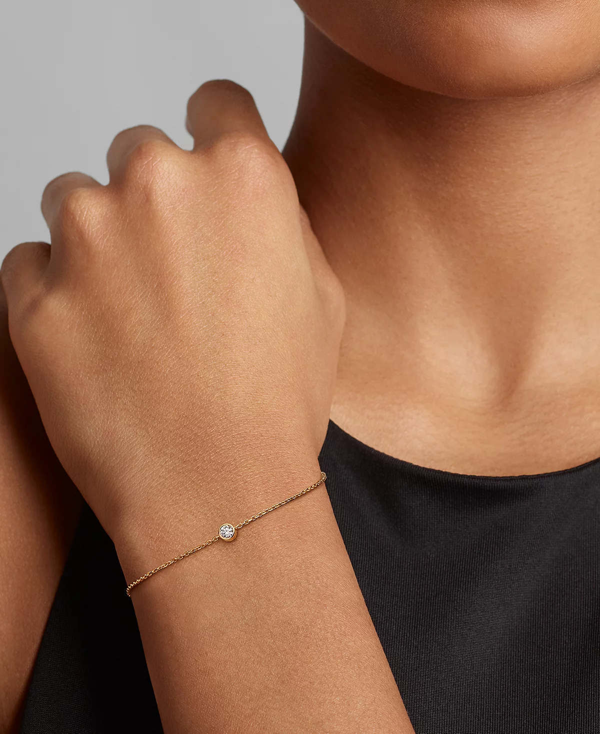 Браслет-цепочка с бриллиантом выращенным в лаборатории эпохи Пандоры 93290₽