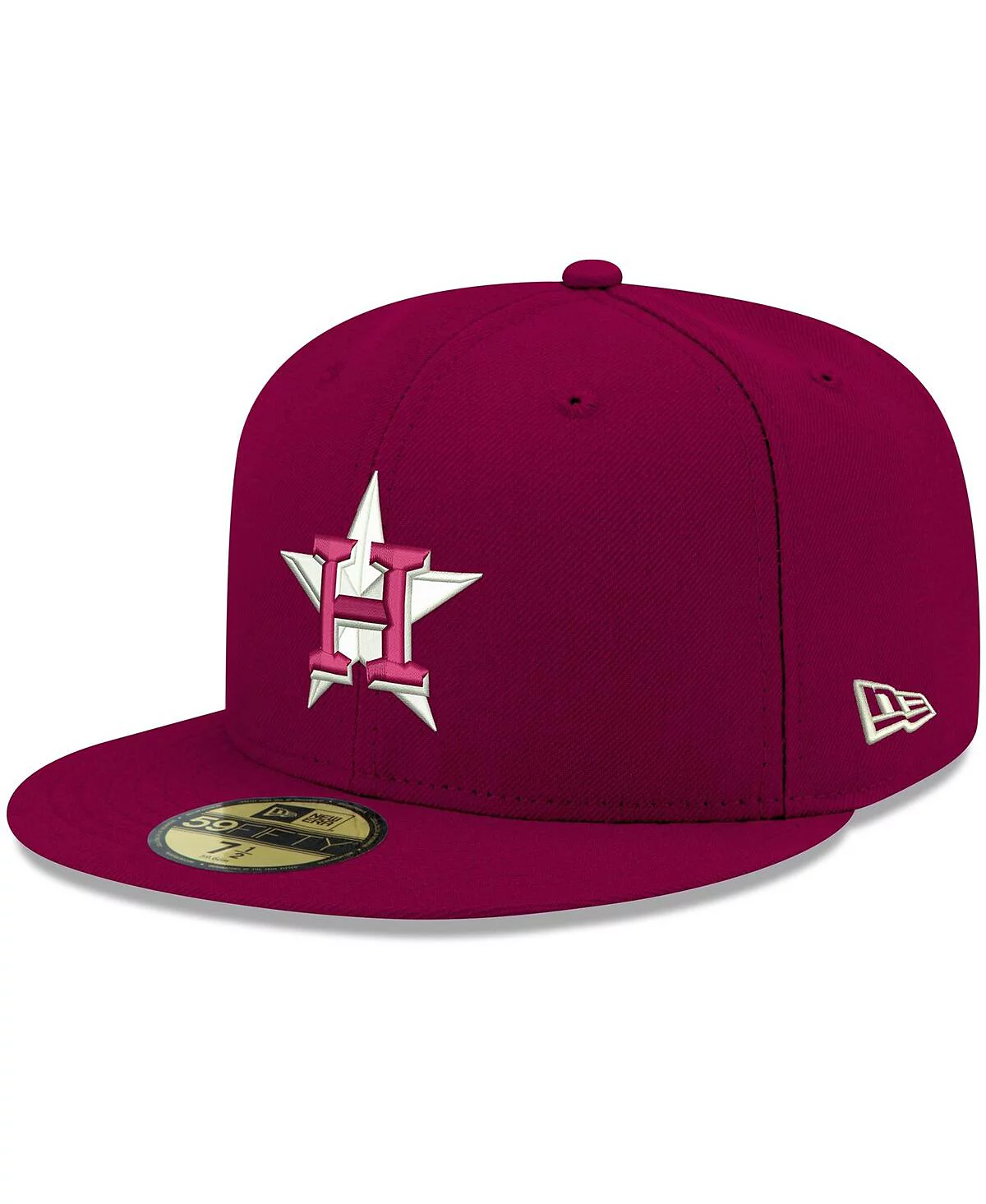 Mens Cardinal Houston Astros Logo White 59FIFTY Fitted Hat 6290₽