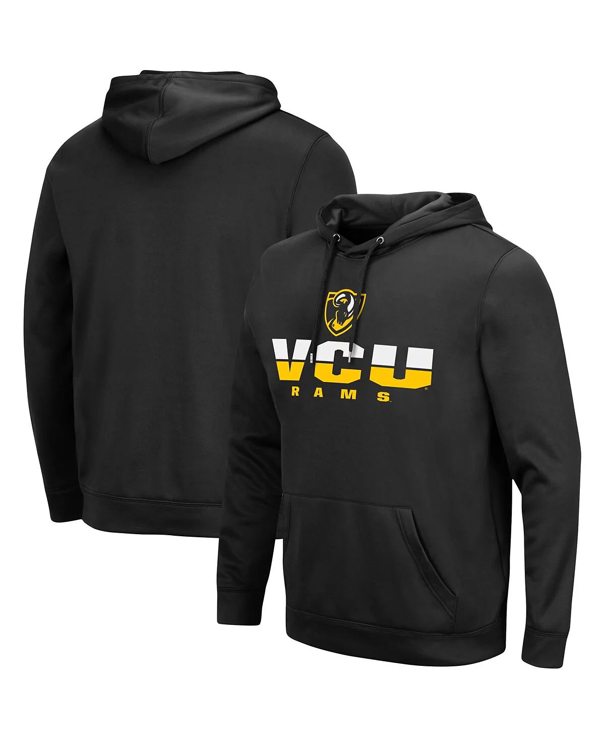 Mens Black VCU Rams Lantern Pullover Hoodie 9090₽
