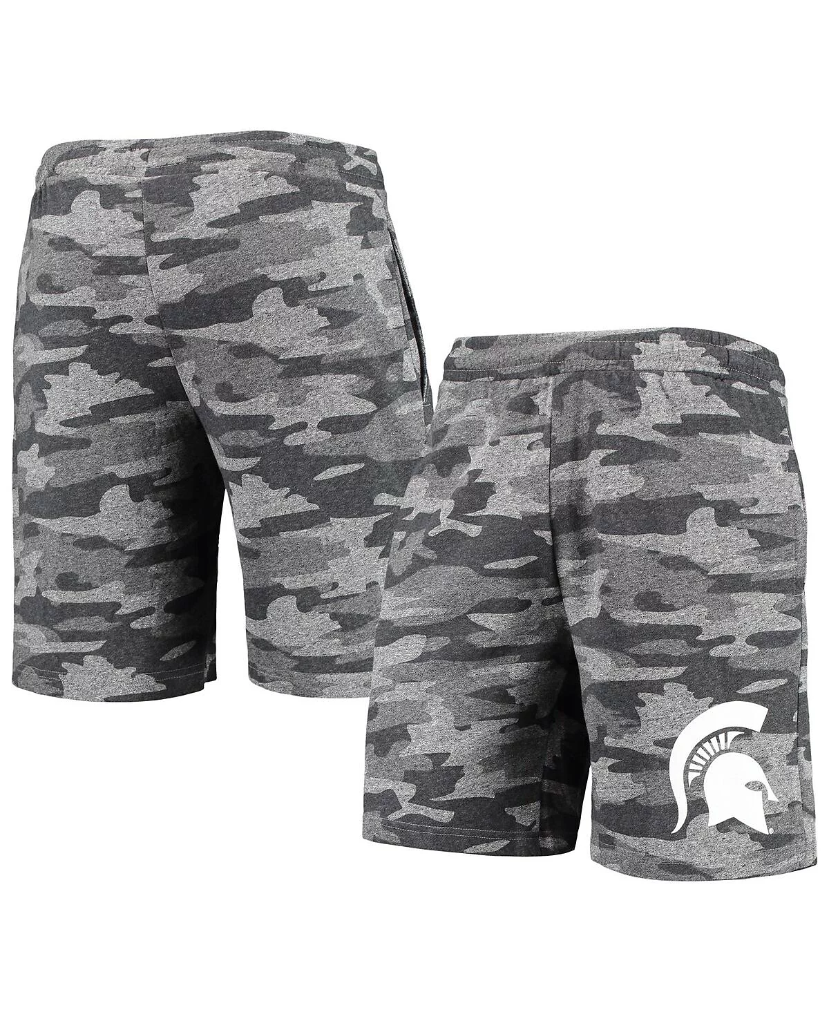 Mens Concepts Sport Charcoal Gray Michigan State Spartans Camo Backup Terry Jam Lounge Shorts 5690₽