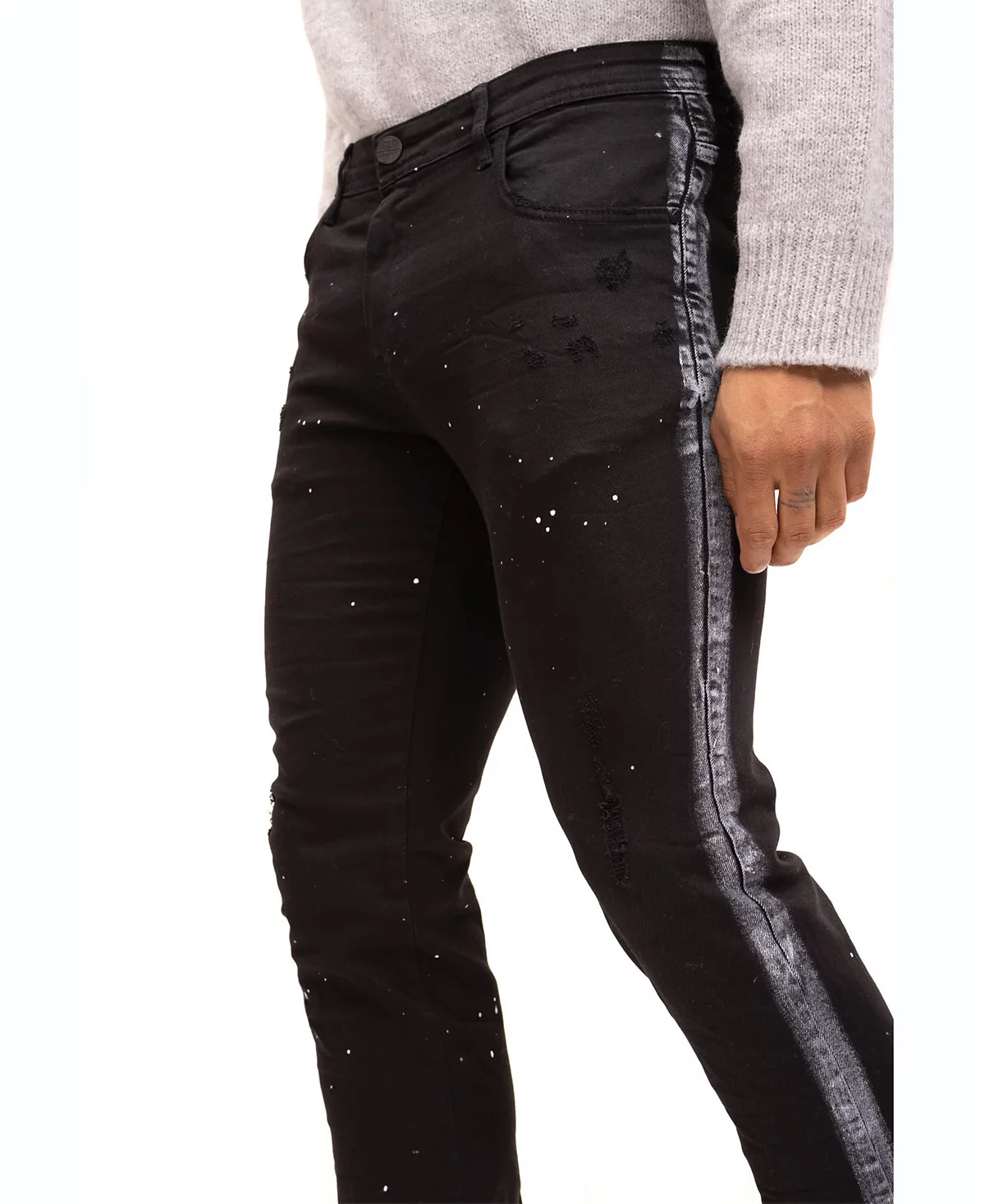 RON TOMSON Mens Modern Splattered Stripe Jeans 35190₽