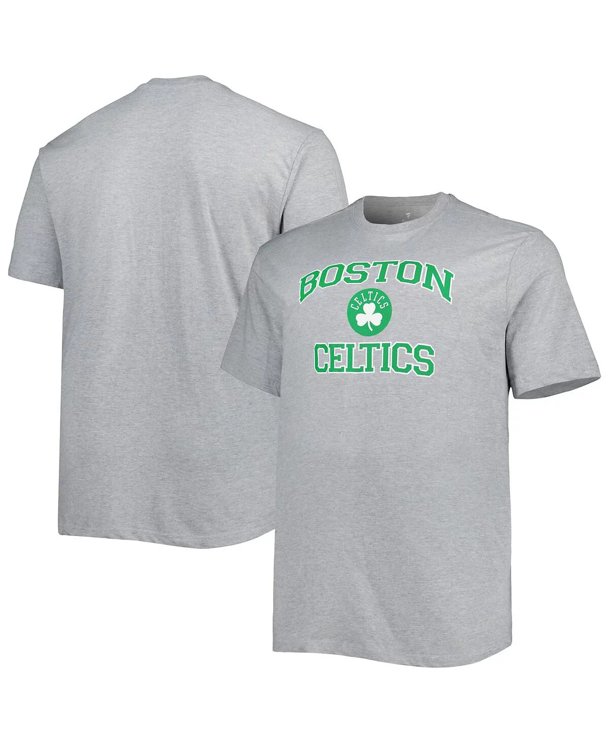 Mens Heathered Gray Boston Celtics Big and Tall Heart and Soul T-shirt 5690₽