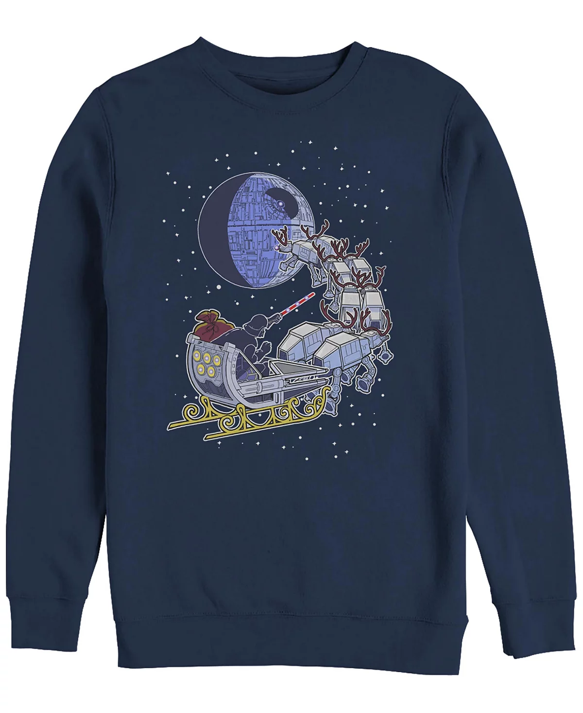 Fifth Sun Mens Star Wars Vader Sleigh Crew Fleece Pullover 8590₽