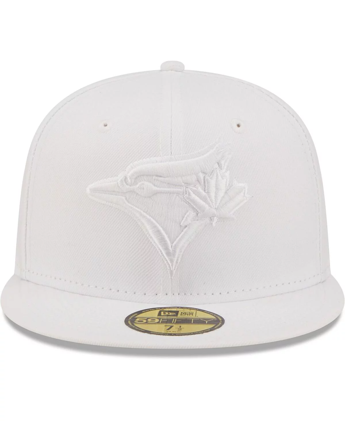Mens New Era Toronto Blue Jays White on White 59FIFTY Fitted Hat 6290₽
