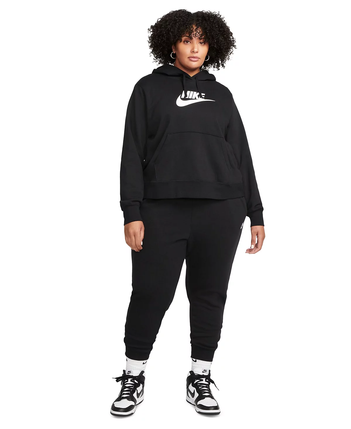 Флисовая толстовка Nike Plus Size Active Sportswear Club с капюшоном