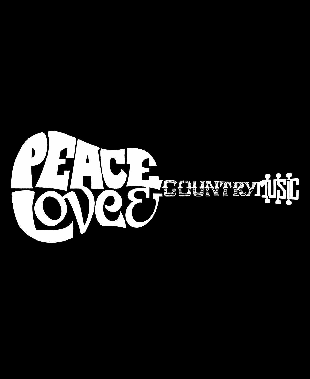 Мужская толстовка с капюшоном и длинными рукавами LA Pop Art от Peace Love Country Word Art