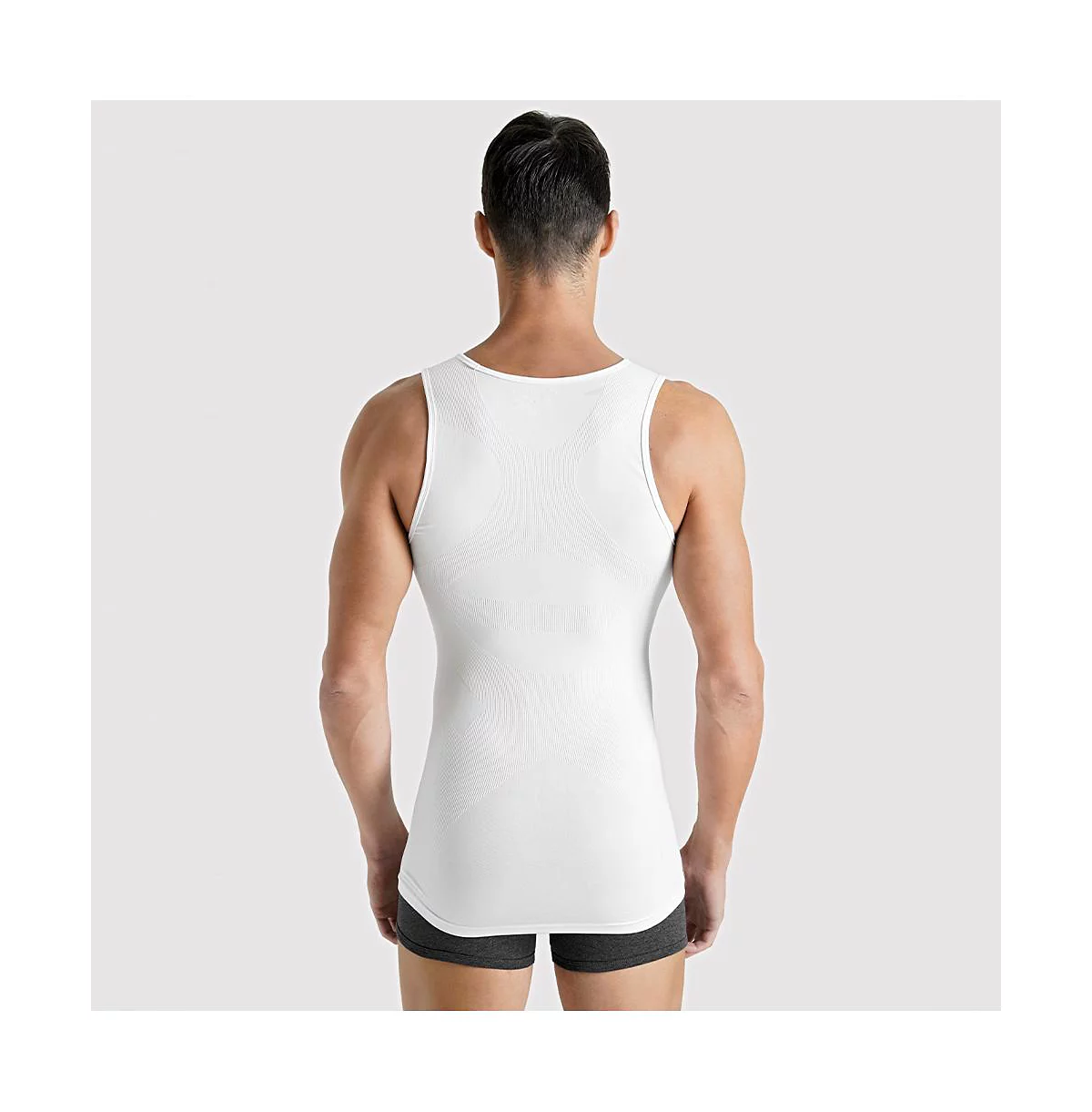 Мужская БАЗОВАЯ ЛЕГКАЯ компрессионная майка Rounderbum с круглым вырезом горловины