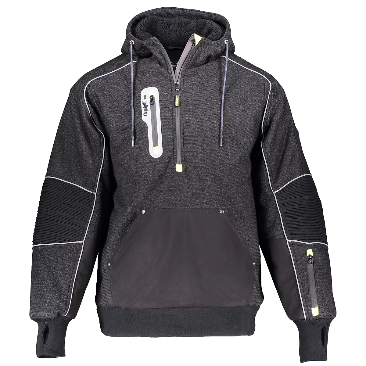 Мужская экстремальная гибридная толстовка RefrigiWear с капюшоном Heavy Duty Hoodie, утепленный рабочий пуловер