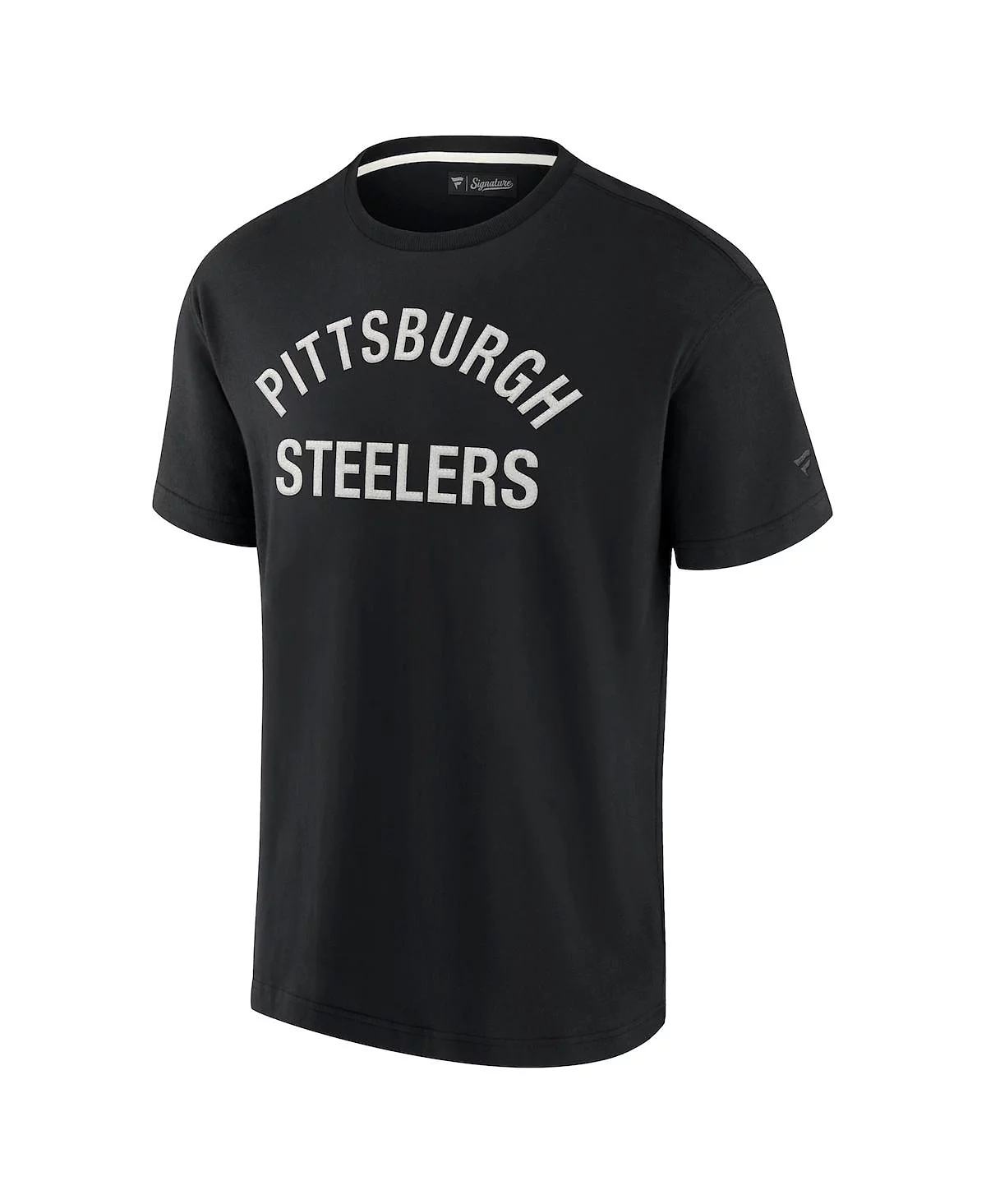Мужская и женская фирменная черная футболка Fanatics Pittsburgh Steelers Super Soft с коротким рукавом 7790₽