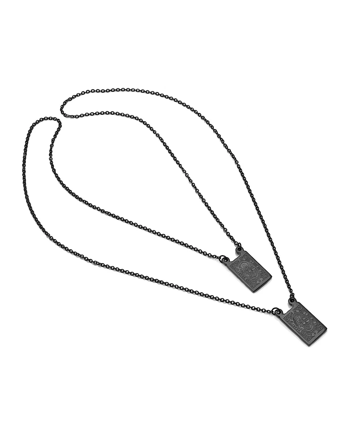 Мужское черное ожерелье Steeltime из нержавеющей стали с IP-покрытием в религиозном стиле Escapulario с возможностью поворота 11990₽