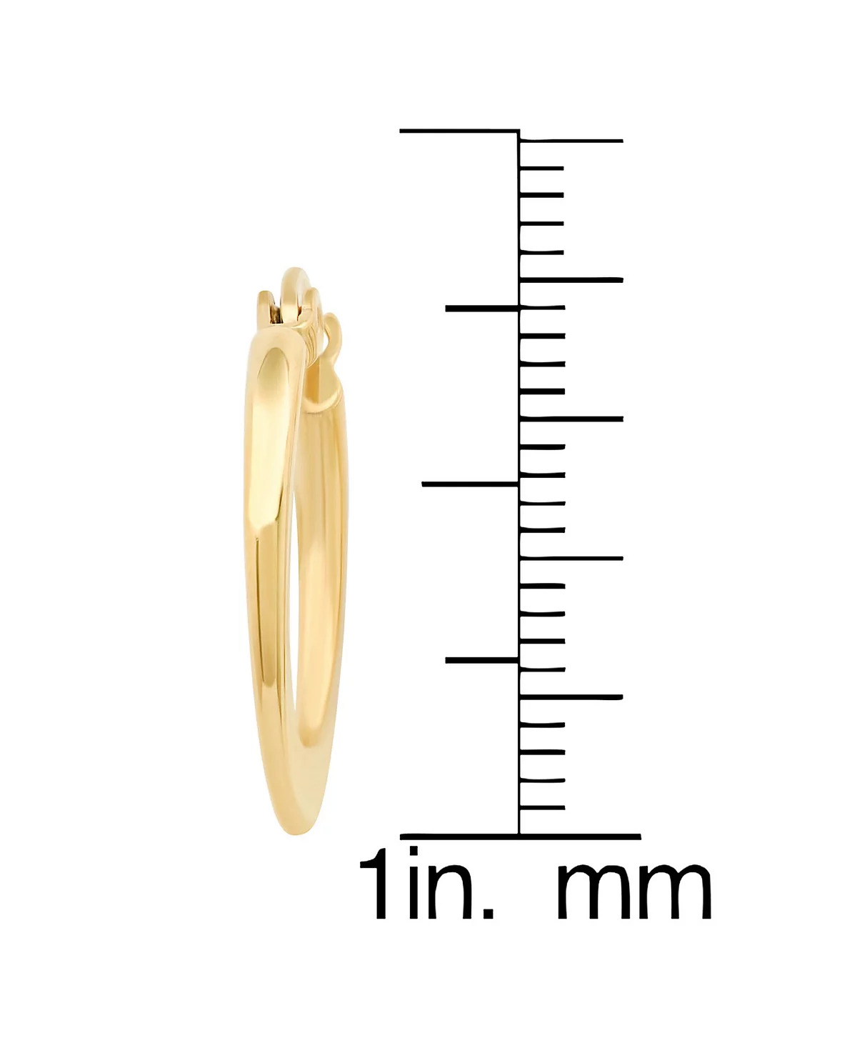 Плоские серьги-кольца из нержавеющей стали STEELTIME с покрытием из 18-каратного золота