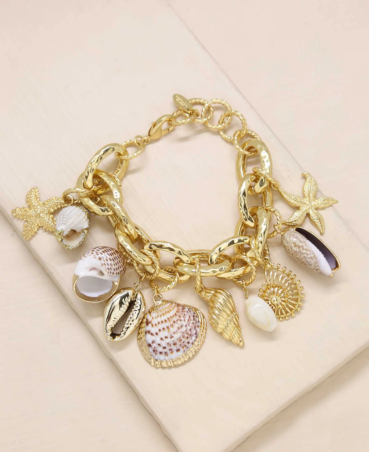 Золотая раковина ETTIKA Слезы русалки и браслет 9490₽