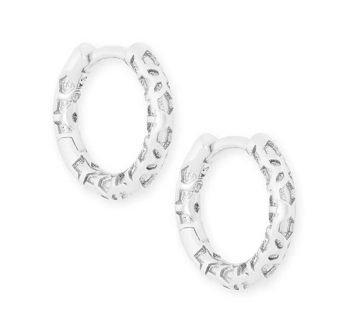 Маленькие серьги-кольца Huggie с рисунком от Kendra Scott 051 8590₽