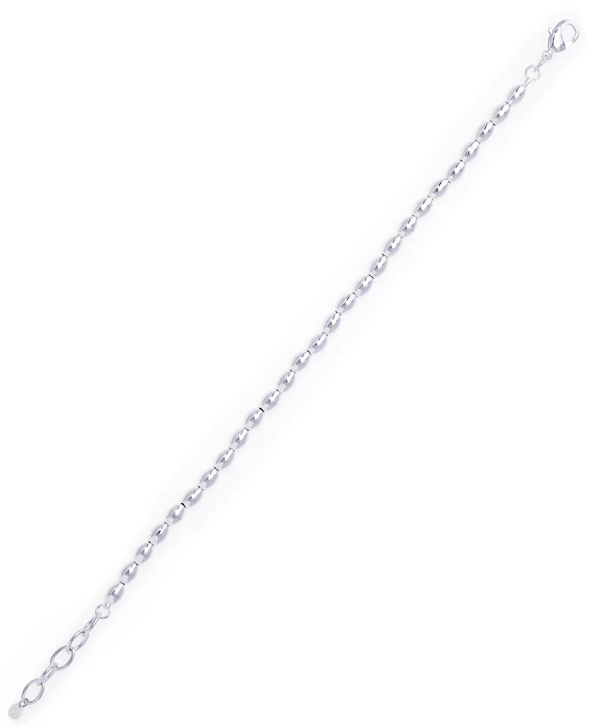 Посеребренный овальный браслет из бисера 11390₽