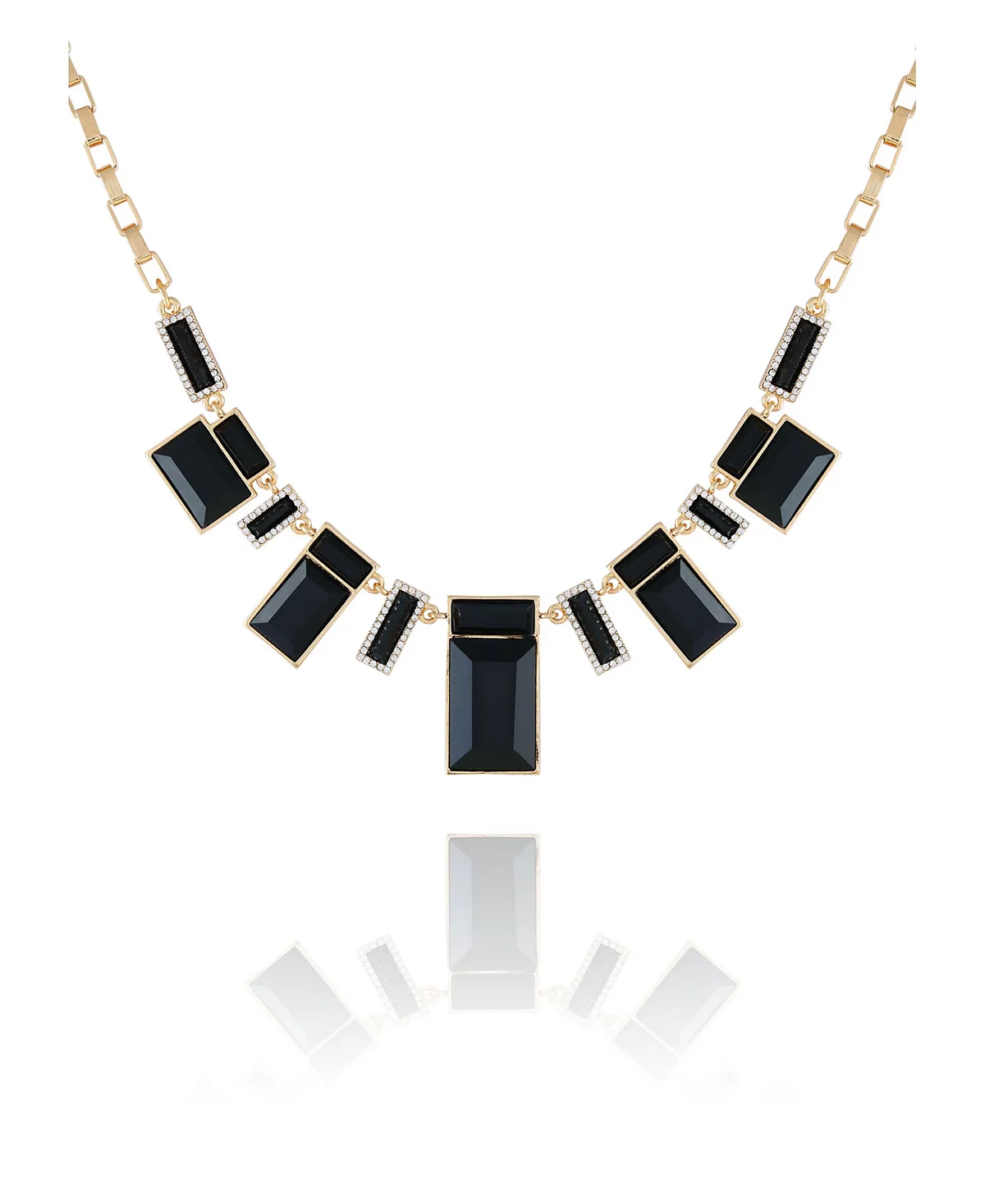 Женское массивное ожерелье из гагата и золота T Tahari