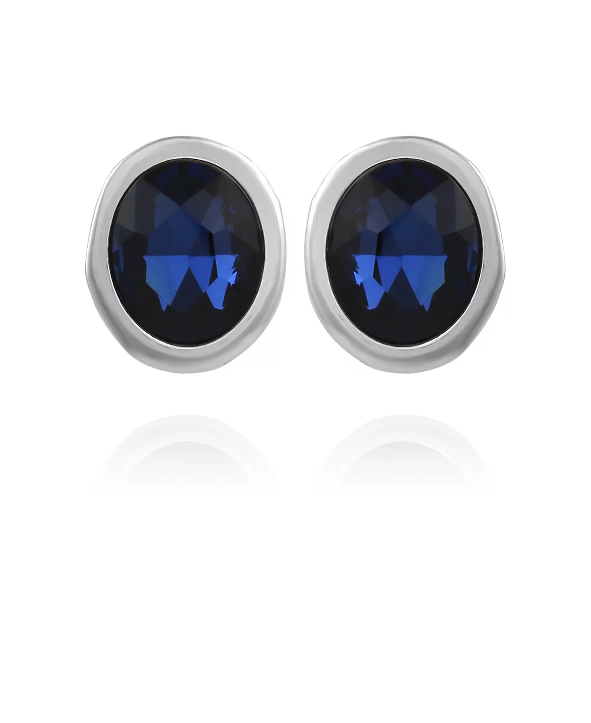 Женская овальная серьга-гвоздик с кристаллами T Tahari