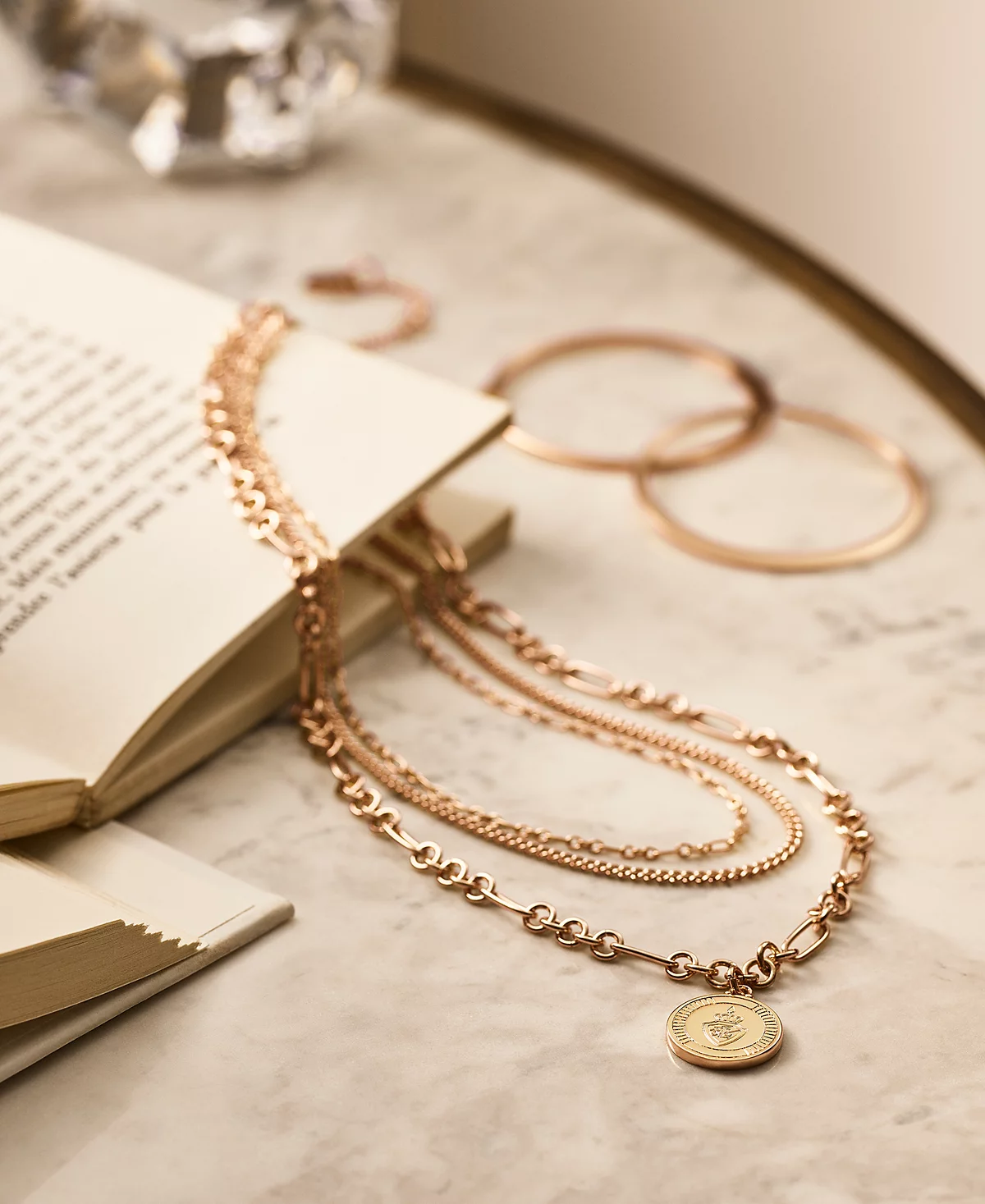 Многослойное ожерелье Lauren Ralph Lauren с золотым гребнем удлинитель 16 дюймов 3 дюйма 12890₽