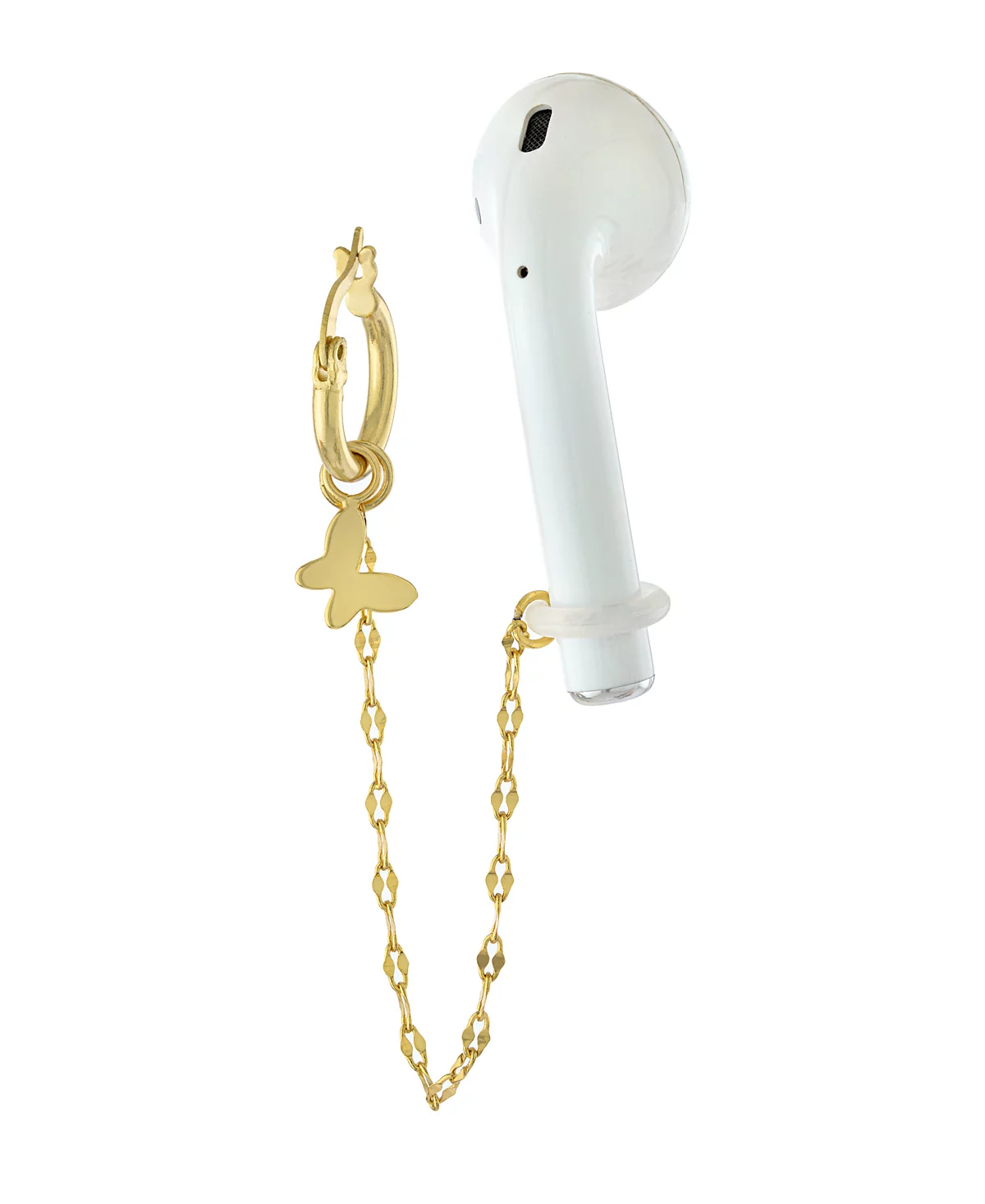 Заклепки с фианитами и цепочка-обруч для подвешивания воздушных капсул с золотым покрытием поверх посеребренного 5690₽