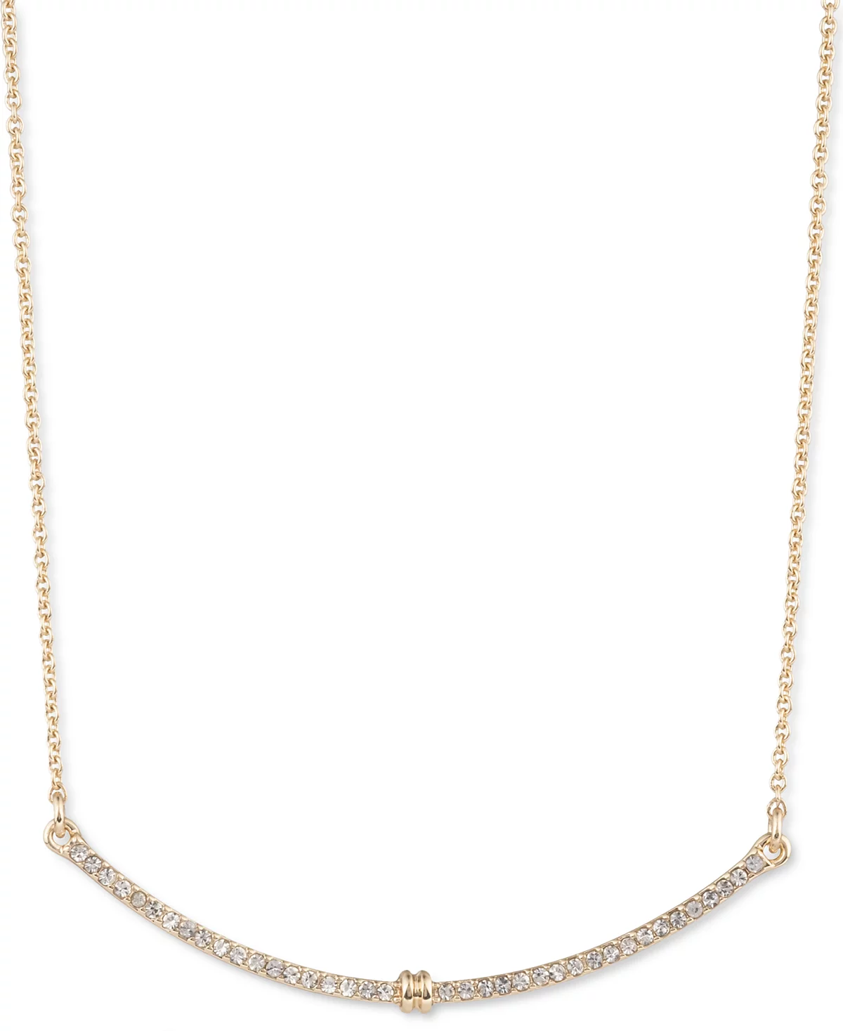 Эффектное колье Lauren Ralph Lauren с золотым паве в виде изогнутой планки удлинитель 16 дюймов 3 дюйма 8590₽