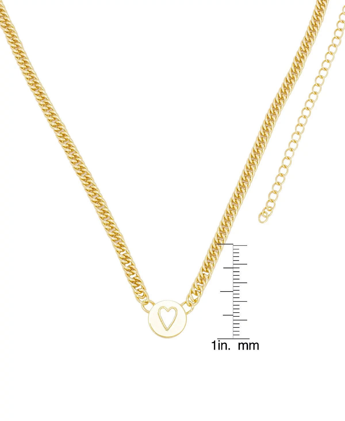 Регулируемое ожерелье с бриллиантовым акцентом в виде сердца 11390₽