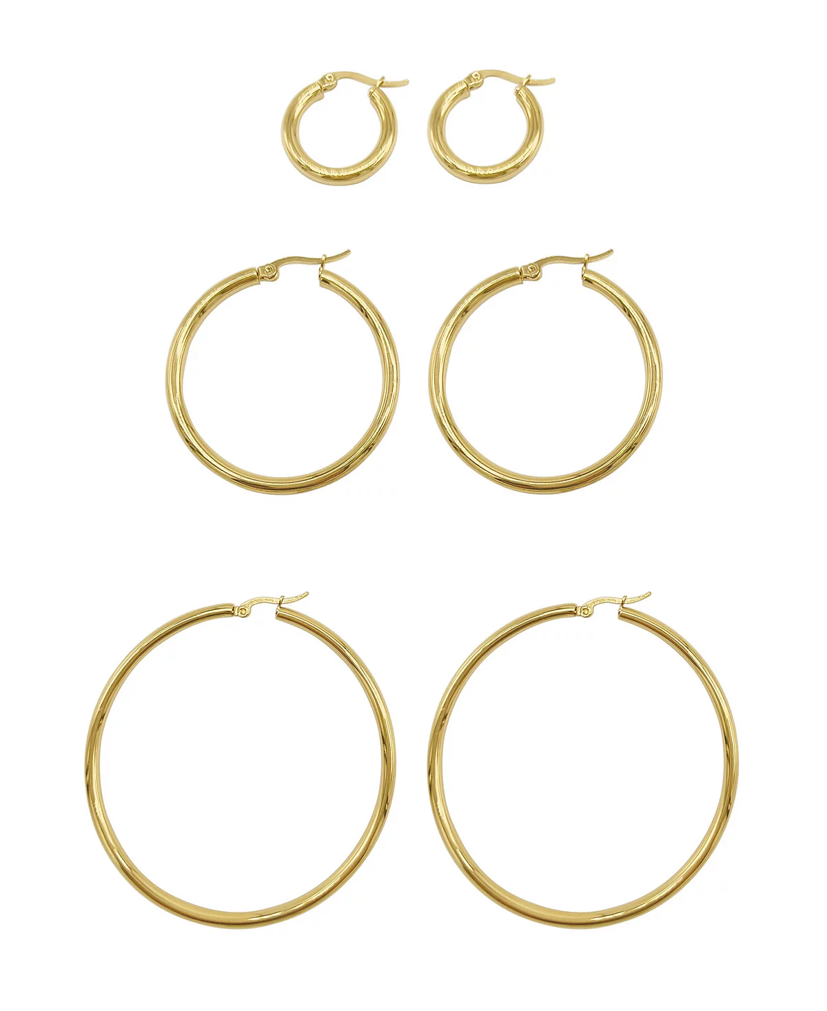 Набор сережек-обручей ADORNIA