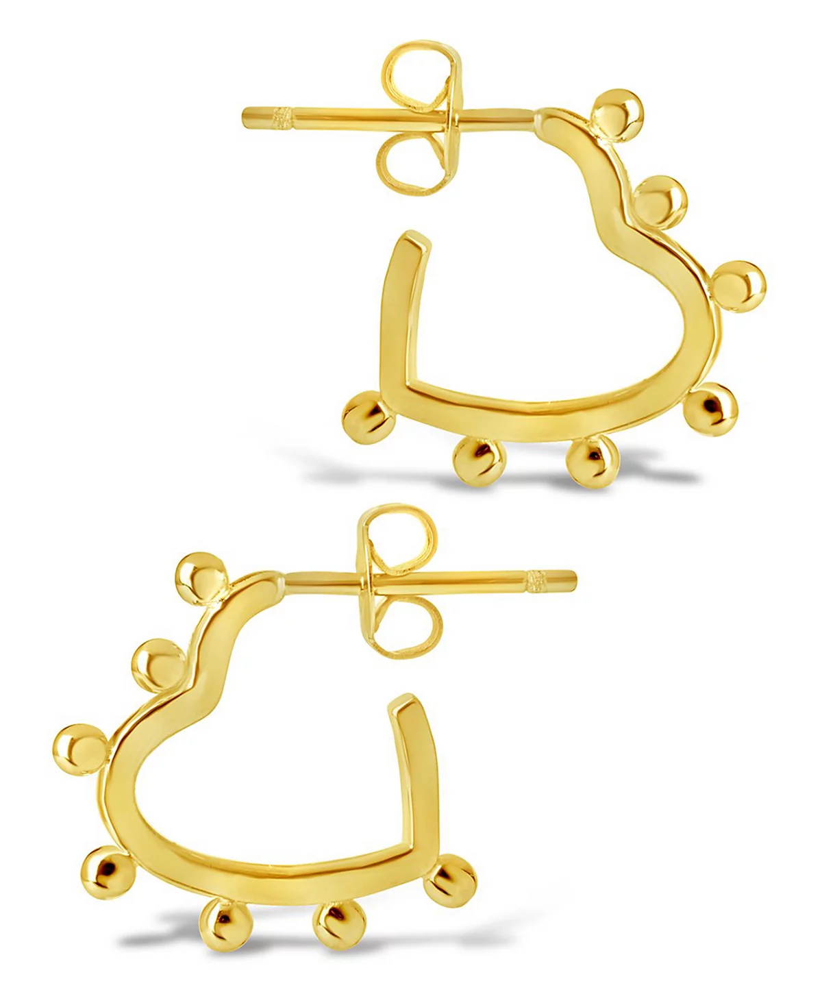 Серьги-кольца в виде сердечек с шипами 13290₽