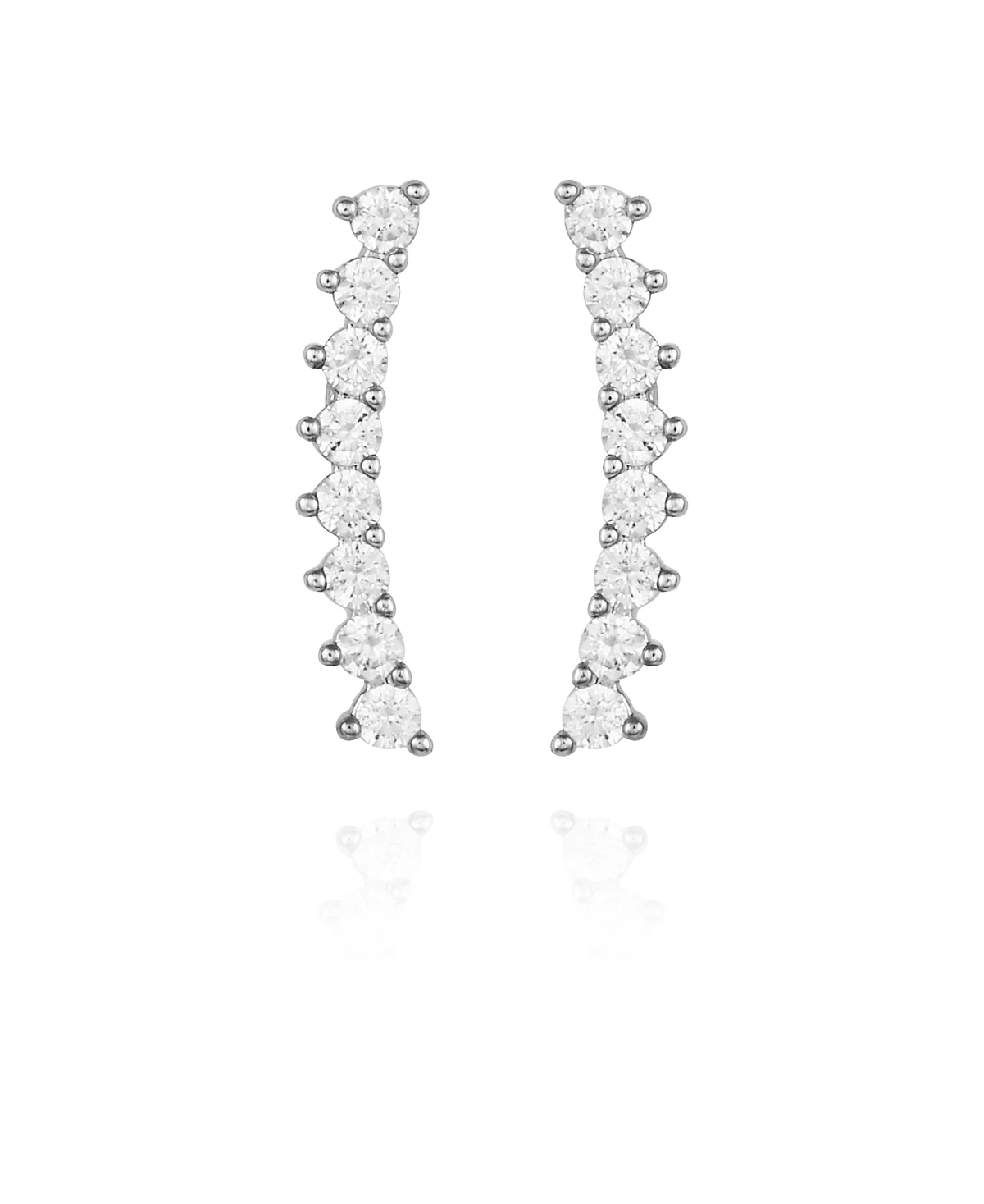 Серьги-альпинисты из серебристого кубического циркония Vince Camuto 4190₽