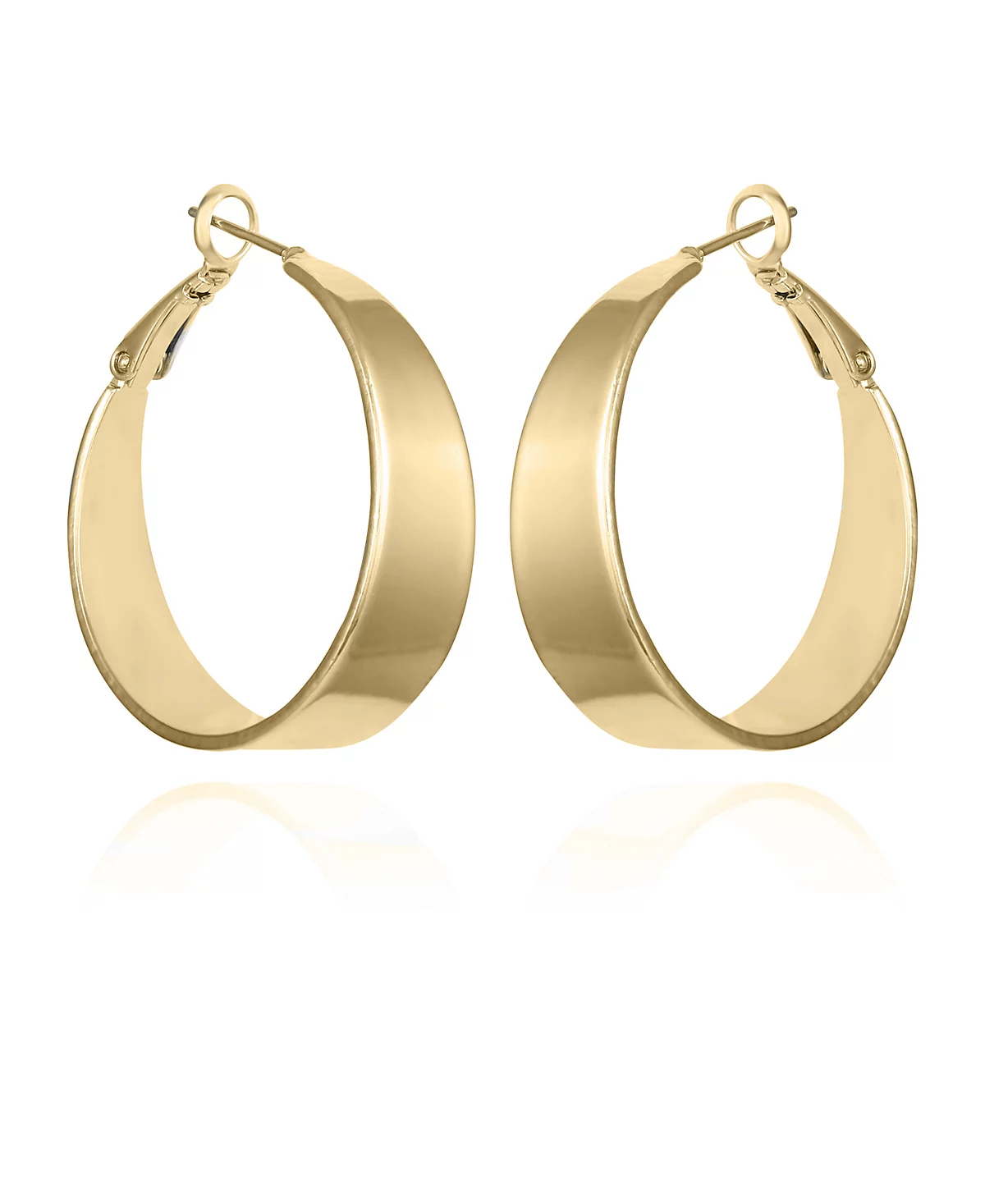 Толстые серьги-кольца из золотистой ленты Vince Camuto 4790₽