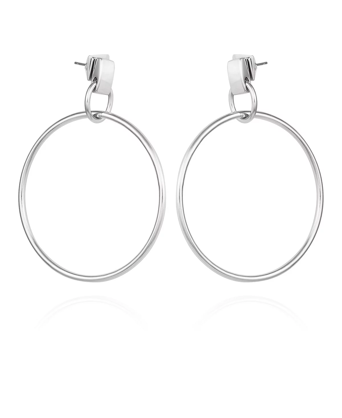 Серебристые серьги-кольца-капли Vince Camuto 5690₽