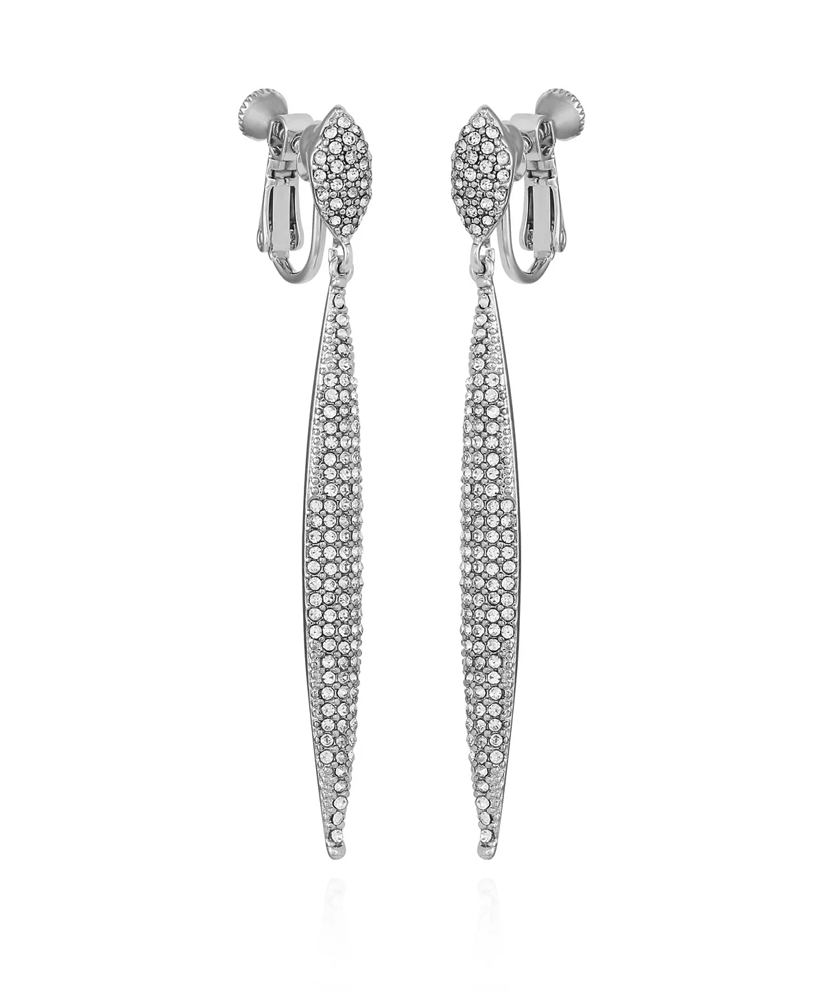 Серьги-капли Vince Camuto серебристого цвета с инкрустацией из стеклянных камней 7190₽