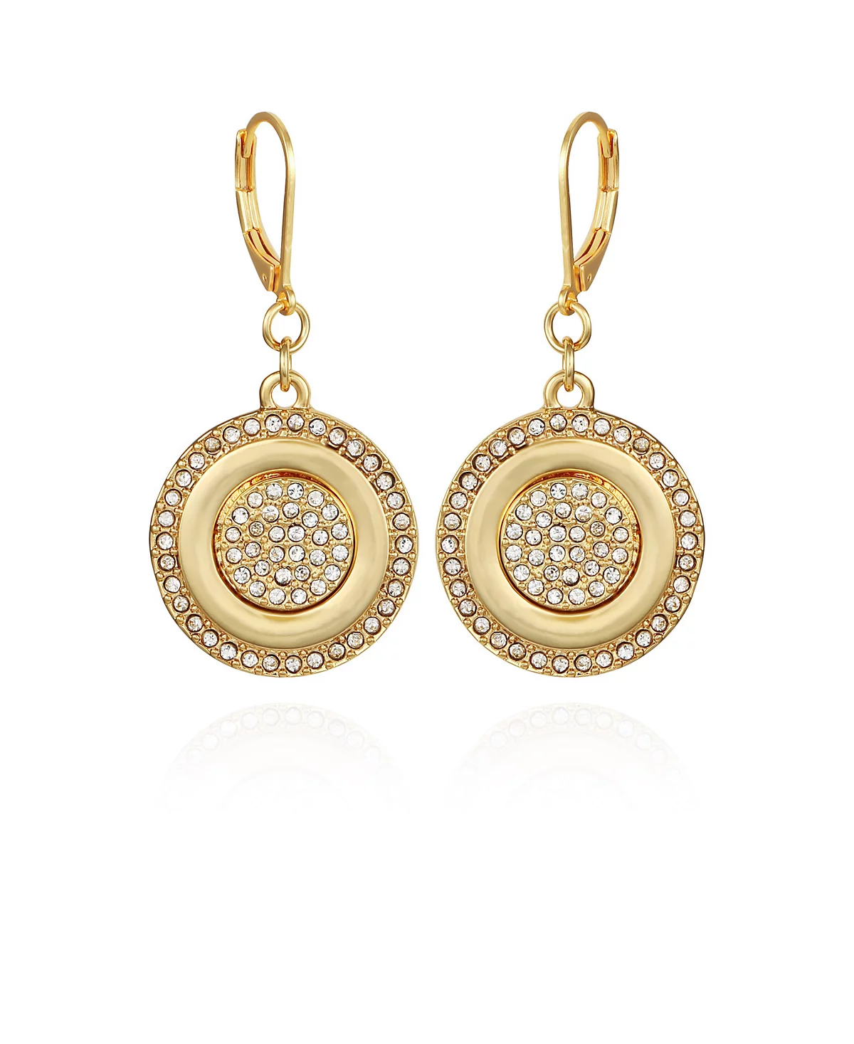 Серьги-капли Vince Camuto с позолоченным покрытием из драгоценных камней в виде монет 5290₽