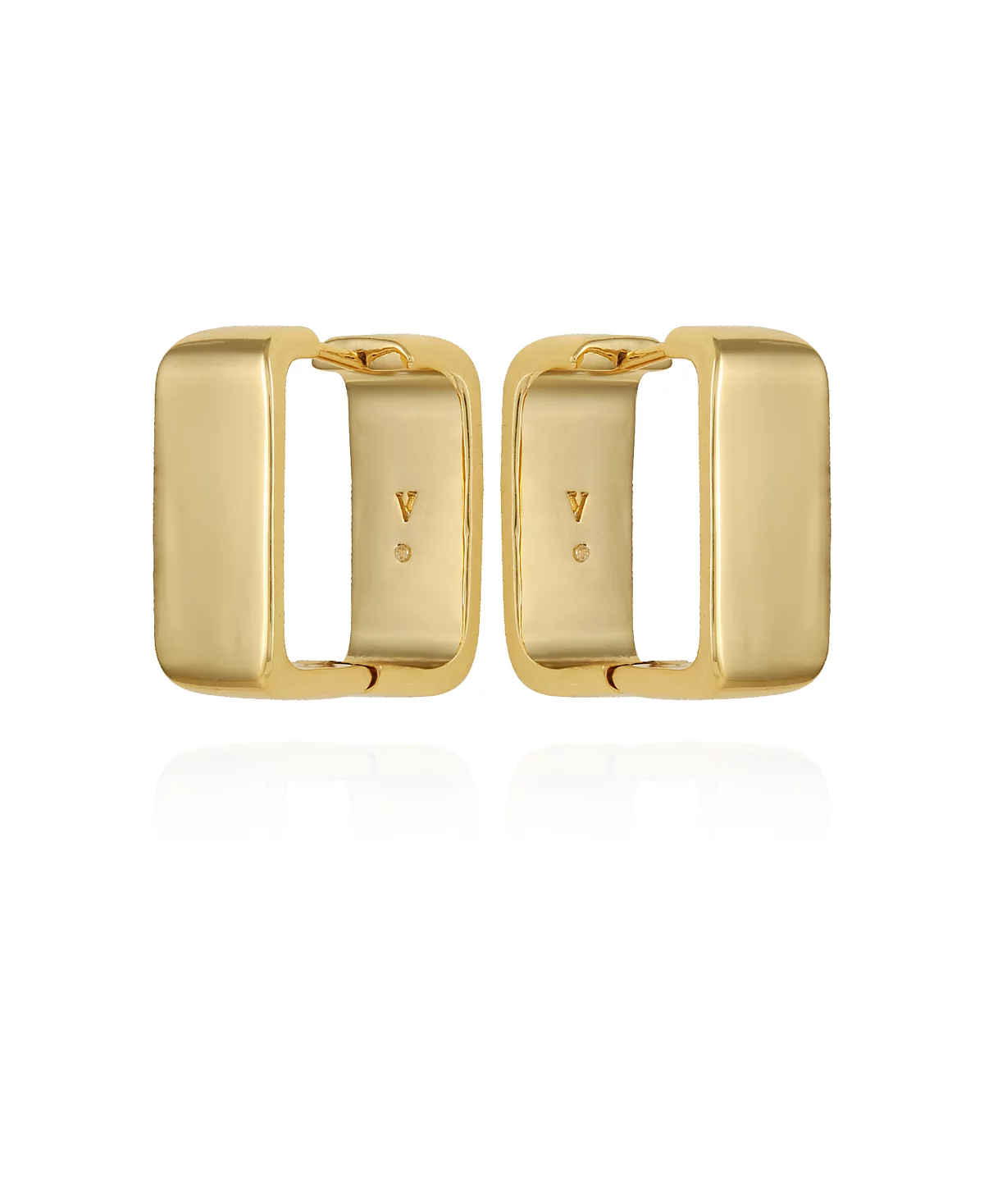 Прямоугольные серьги-кольца из латуни золотистого цвета от Vince Camuto 6090₽