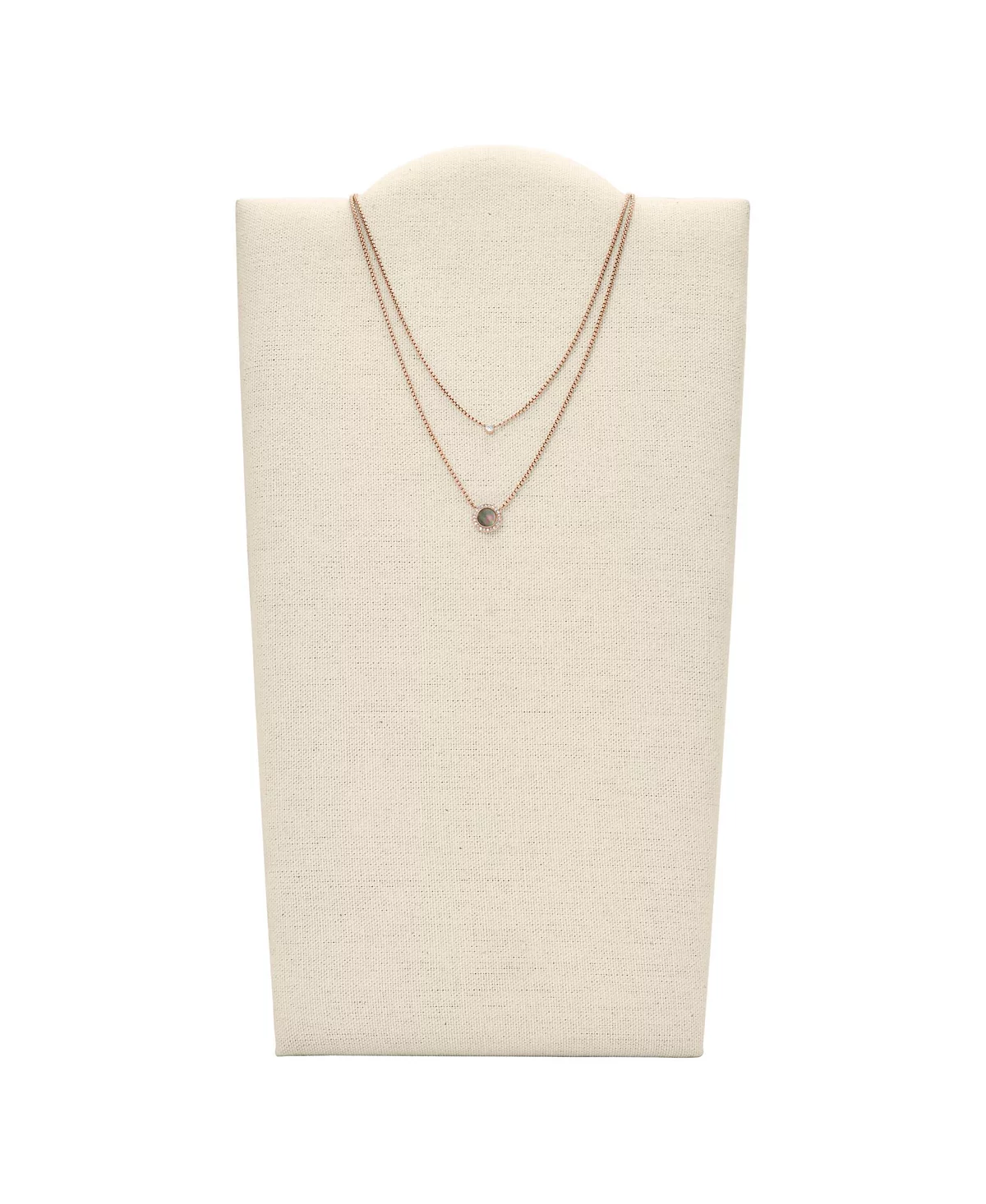 Колье-подвеска в виде диска с двойным серым перламутром Val 12390₽