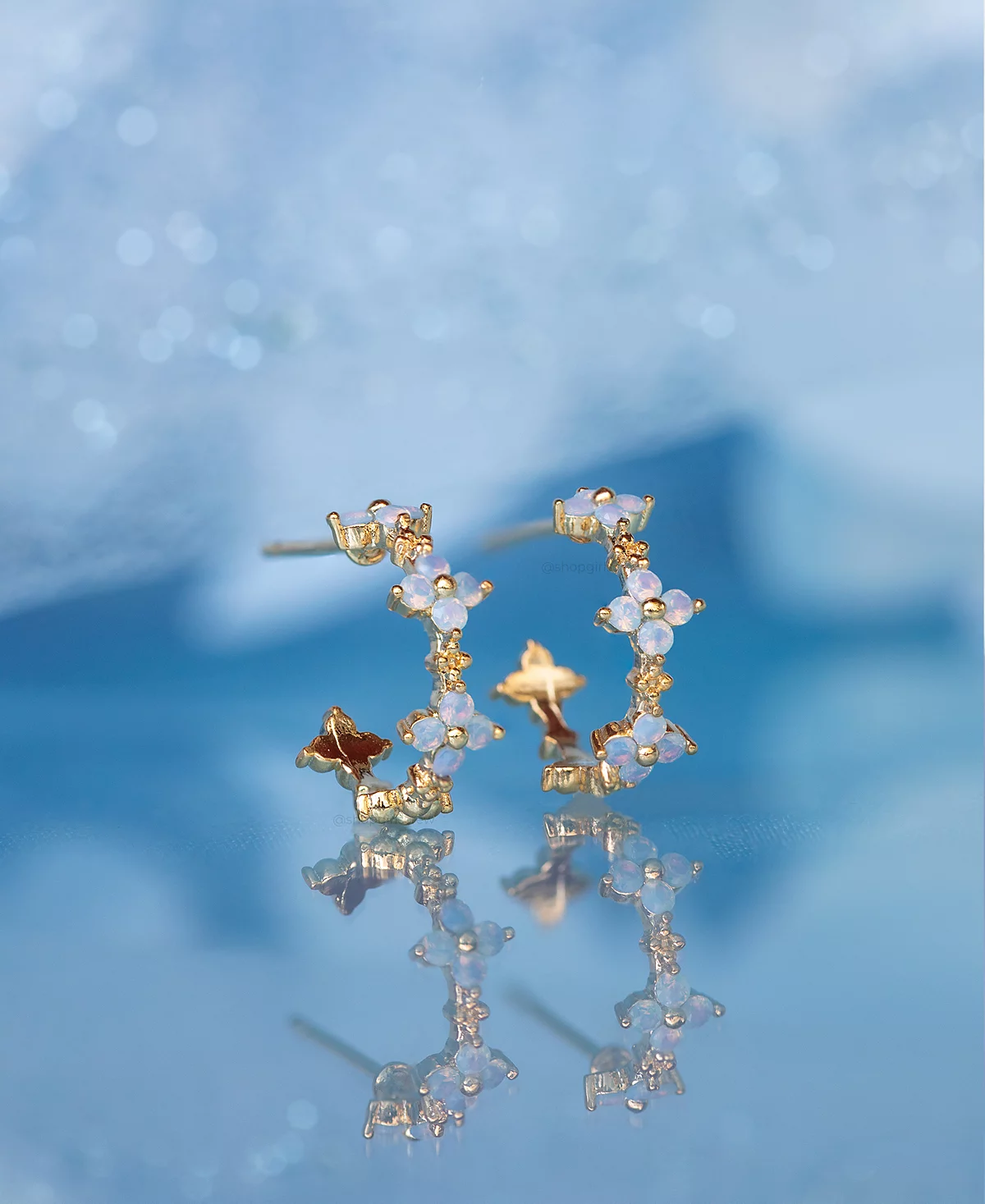 Серьги-кольца Girls Crew Blue Blossom Love 12890₽