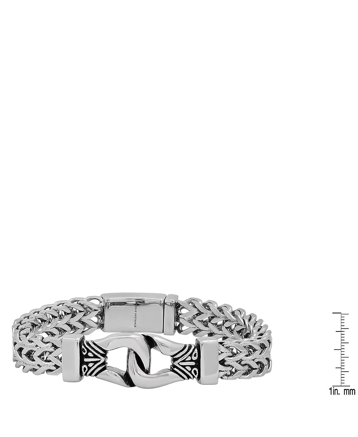 Браслет с акцентной пряжкой на двухрядной пшеничной цепочке STEELTIME 21690₽