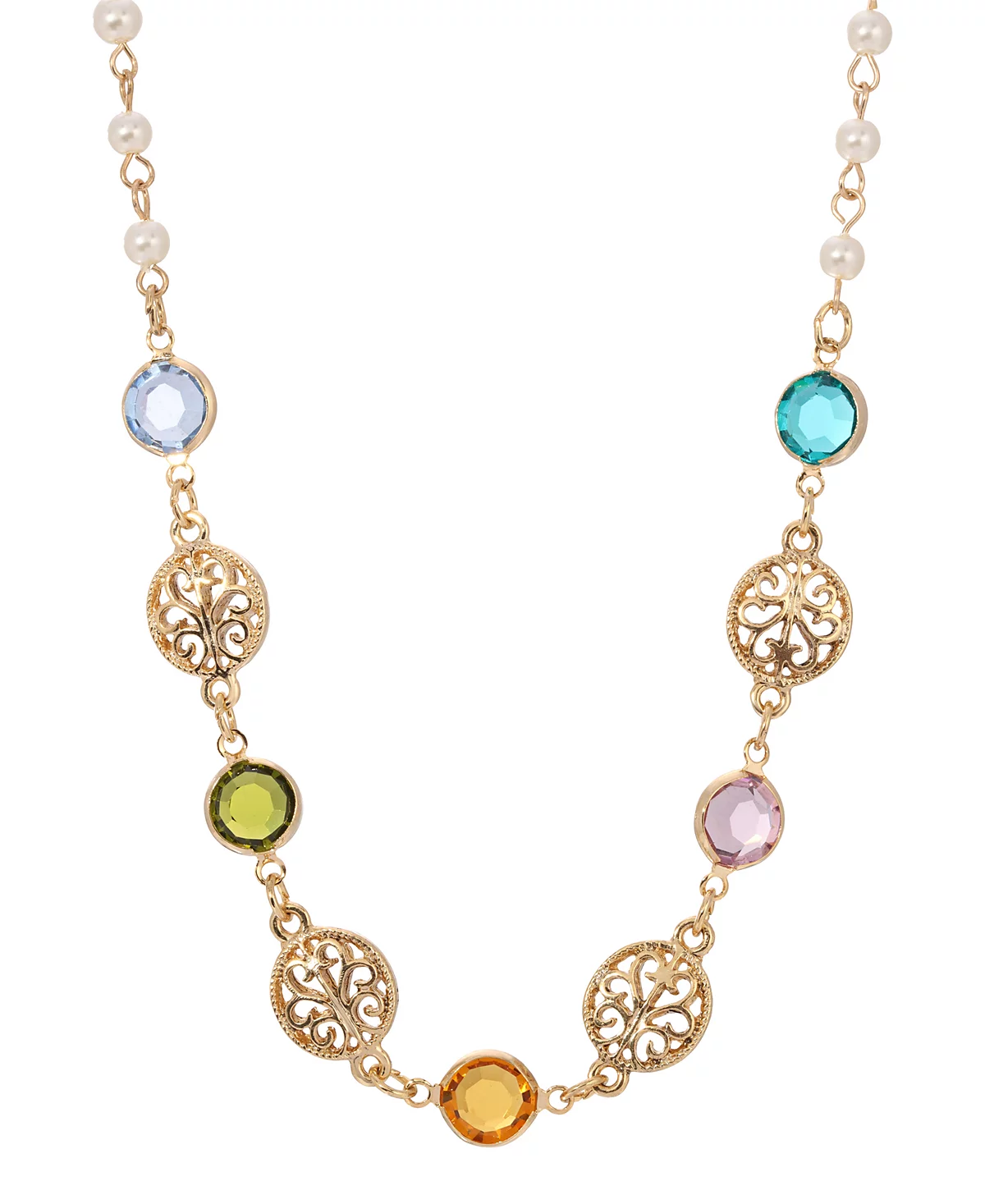 Ожерелье из золотых хрустальных камней соединяющих диски 2028 года выпуска 12390₽