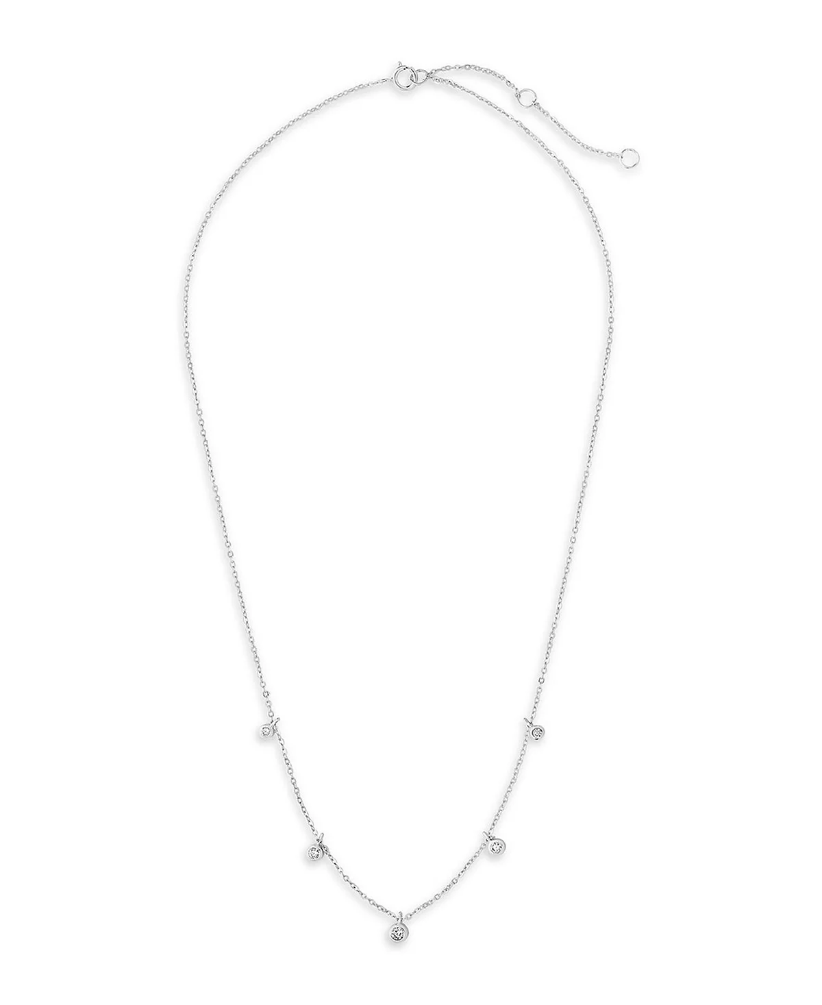 Женское ожерелье с висячим ободком из кубического циркония 12890₽