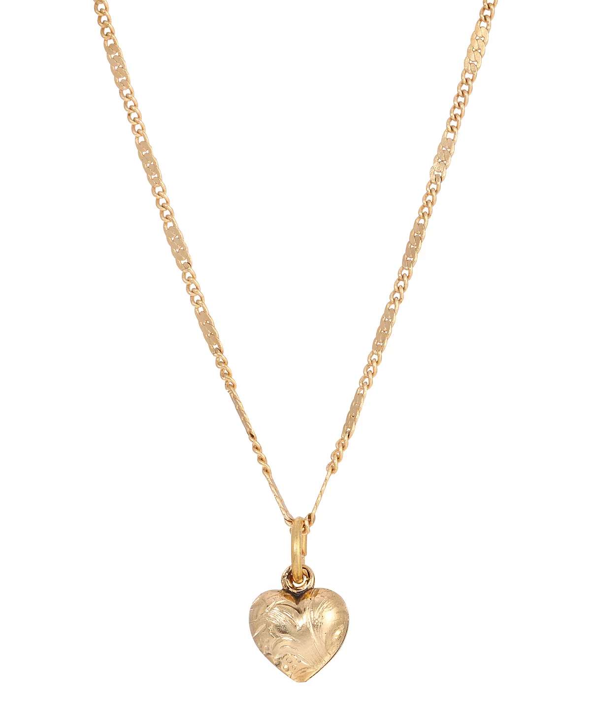 2028 14-каратное позолоченное ожерелье с маленьким пышным сердечком и цветочным узором 4890₽
