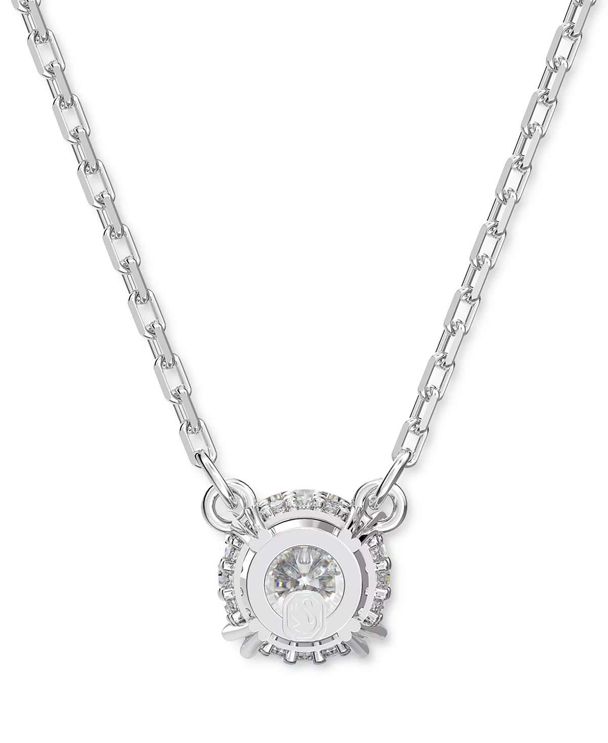 Ожерелье с подвеской из серебристого кристалла Swarovski Constella, удлинитель 14-7/8 дюймов + 2 дюйма