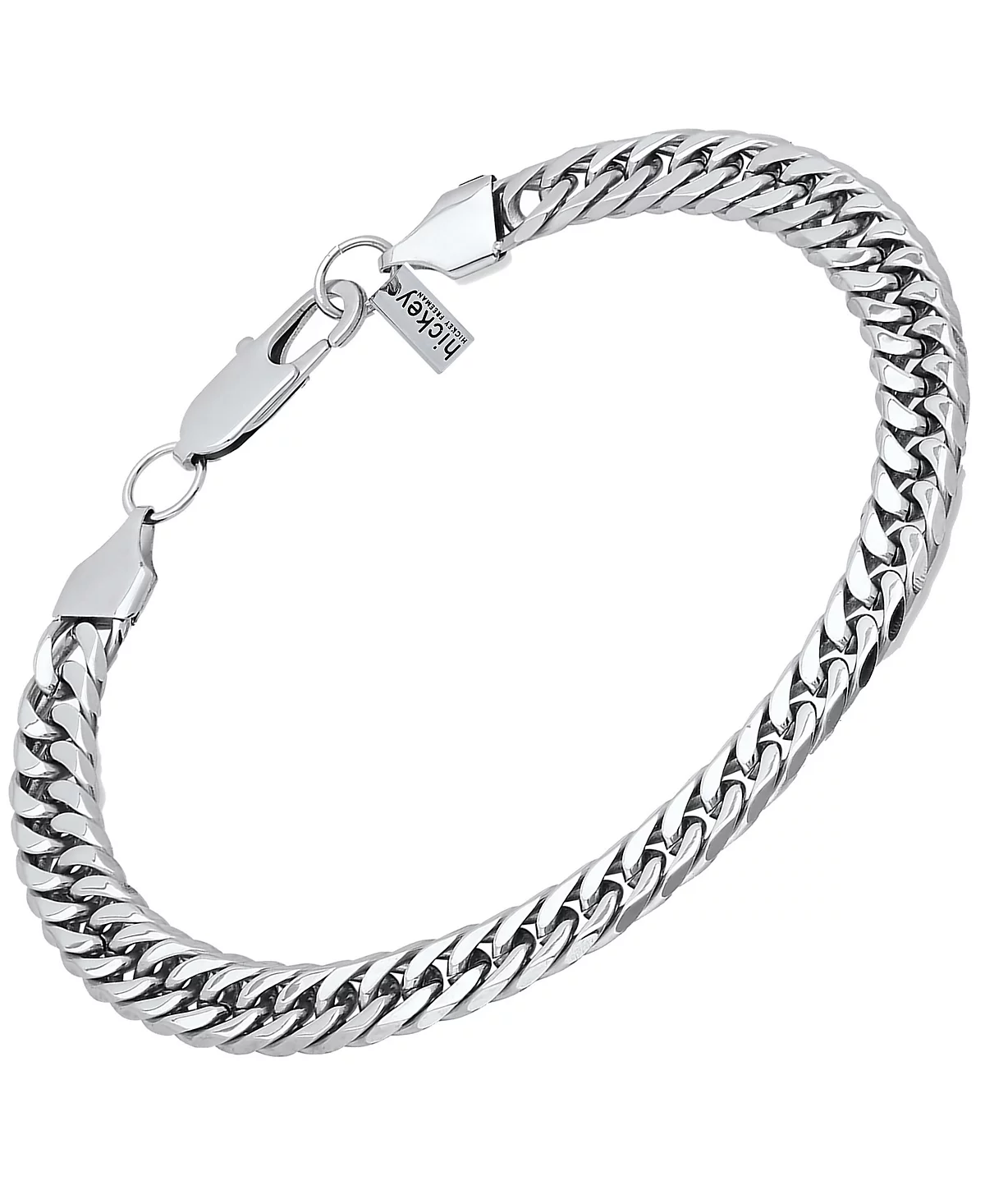 широкий приплюснутый браслет-цепочка из нержавеющей стали hickey by HICKEY FREEMAN