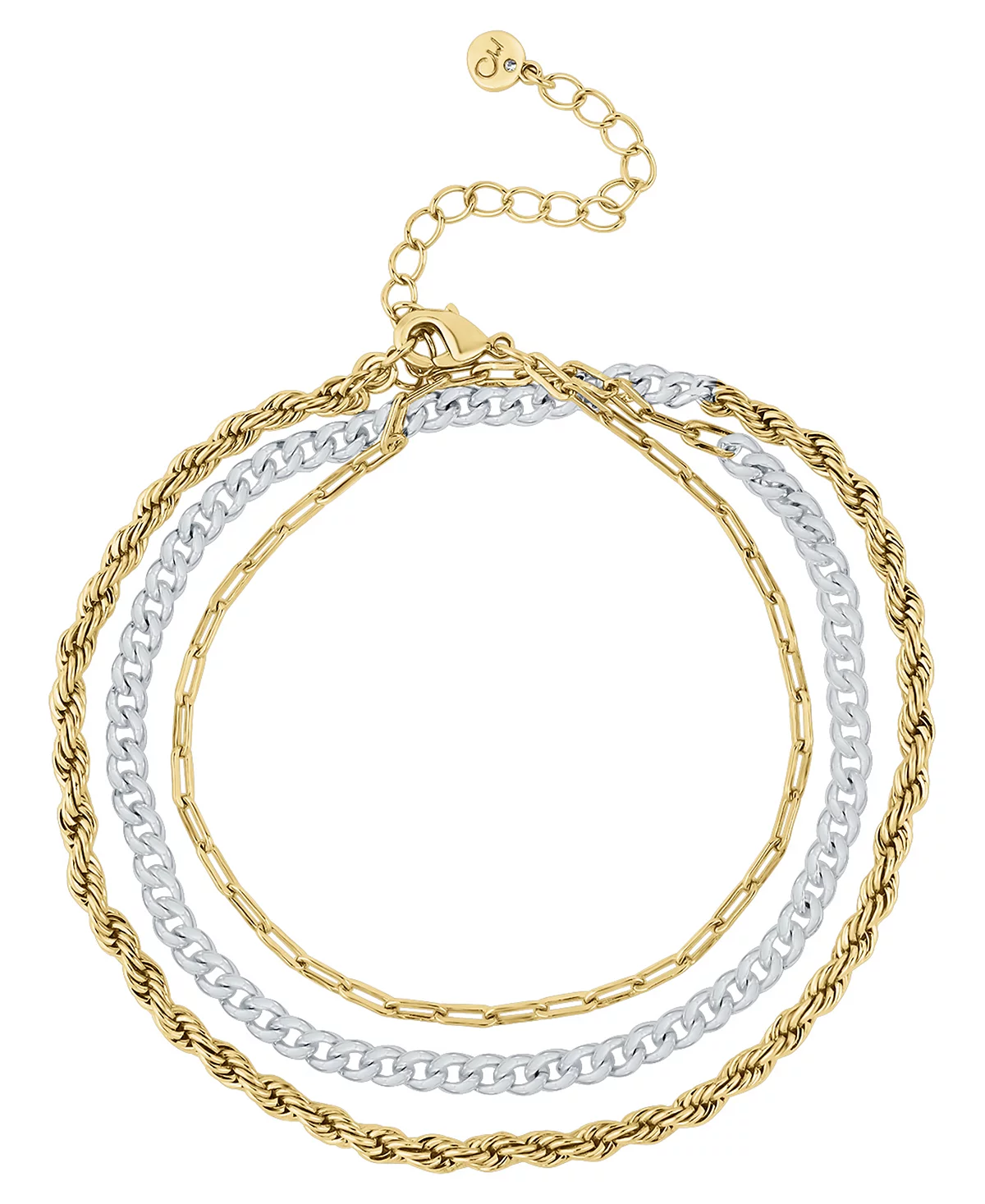 А теперь этот двухцветный браслет с несколькими обручами 8590₽