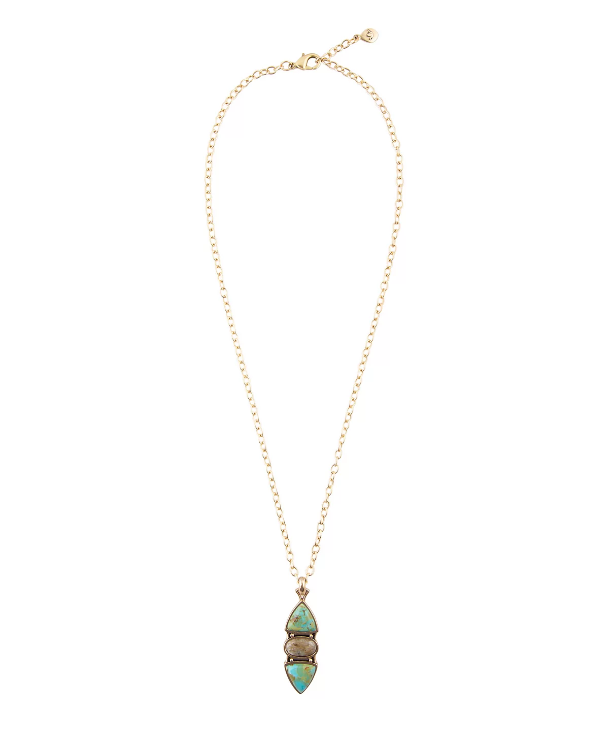 Ожерелье с подвеской из натуральной бирюзы и натурального лабрадорита Barse 24390₽