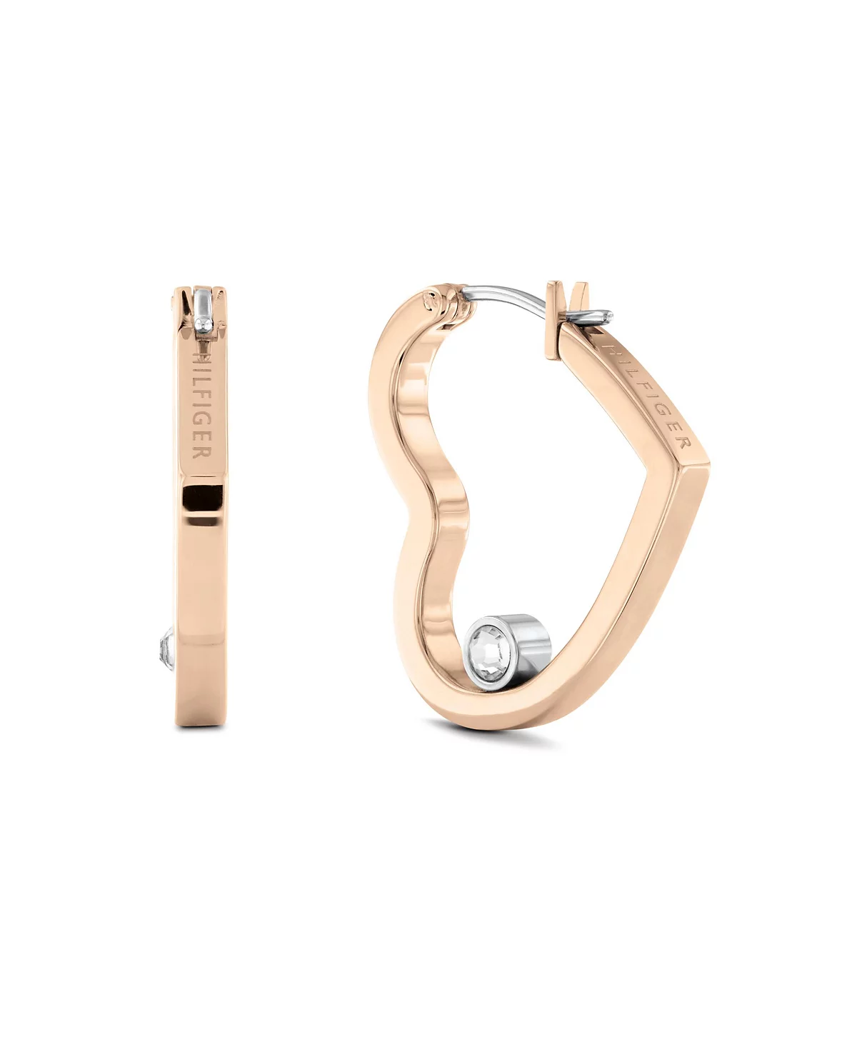 Хрустальная серьга Tommy Hilfiger с открытым сердцем 16190₽