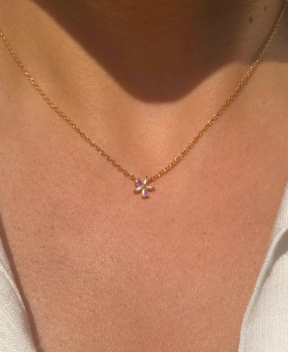 Ожерелье из искусственного кубического циркония с цветочной гарденией для команды девушек