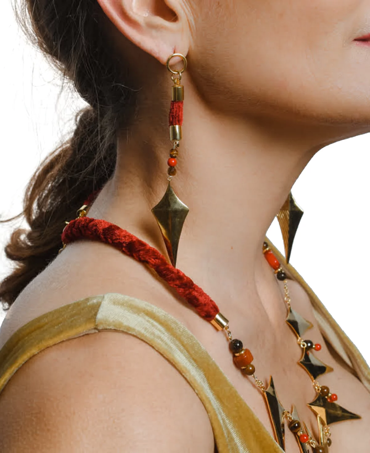 Висячие серьги-капли Nectar Nectar New York из 18-каратного золота с покрытием Lanza