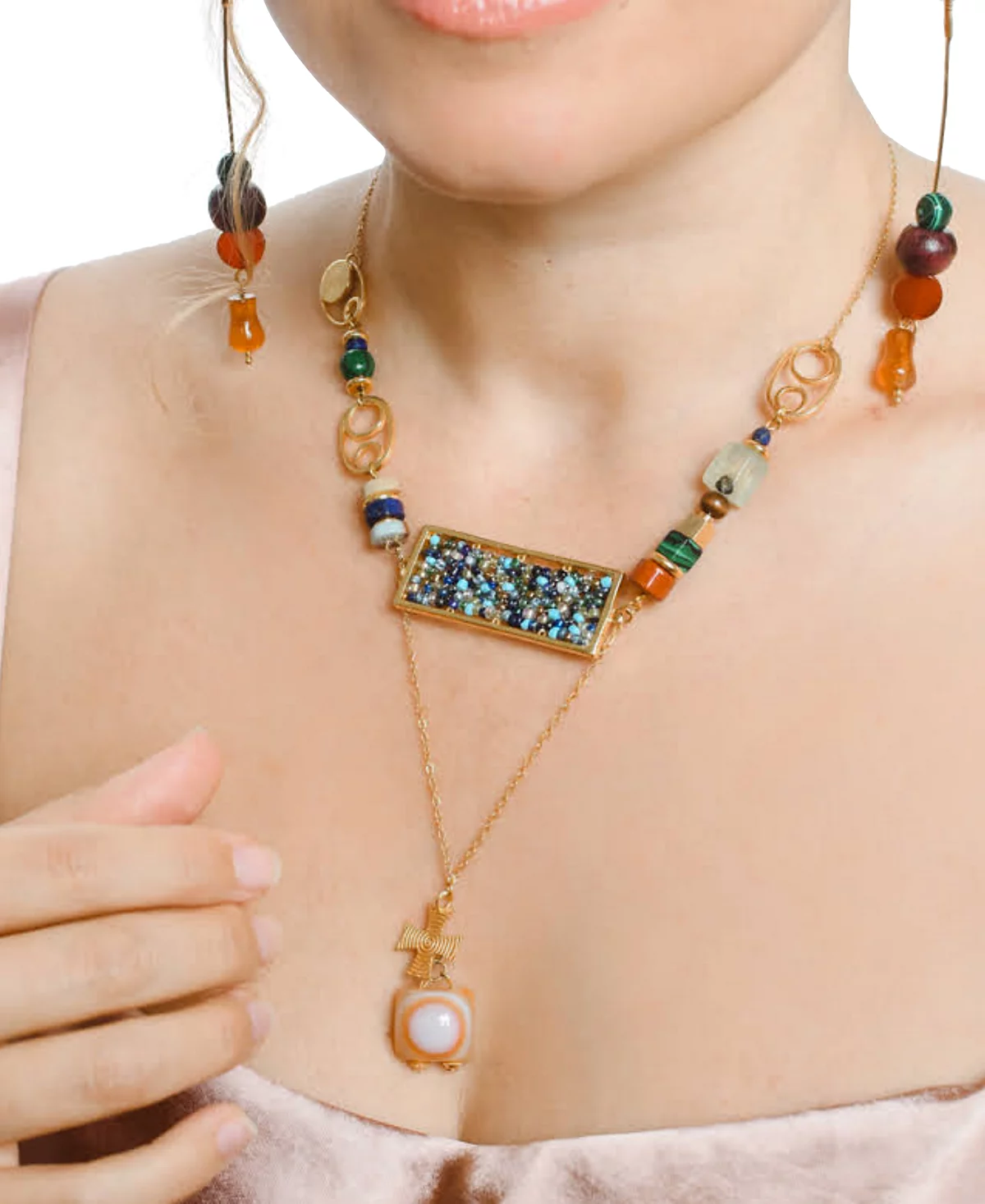 Эффектное колье Nectar Nectar New York из 18-каратного золота с позолотой Donyshee удлинитель 24 дюйма 10 дюймов 45690₽