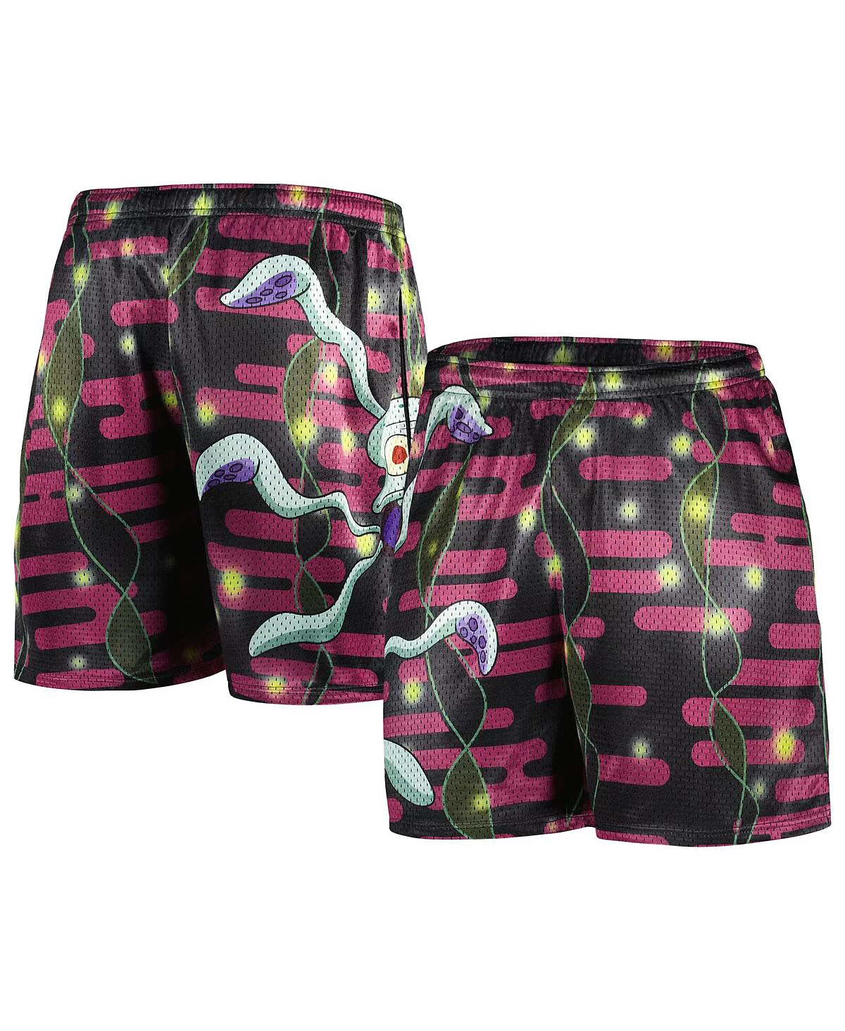 Мужские ретро-шорты в стиле культурного шока с меловой линией черные квадратные штаны Губки Боба 8390₽