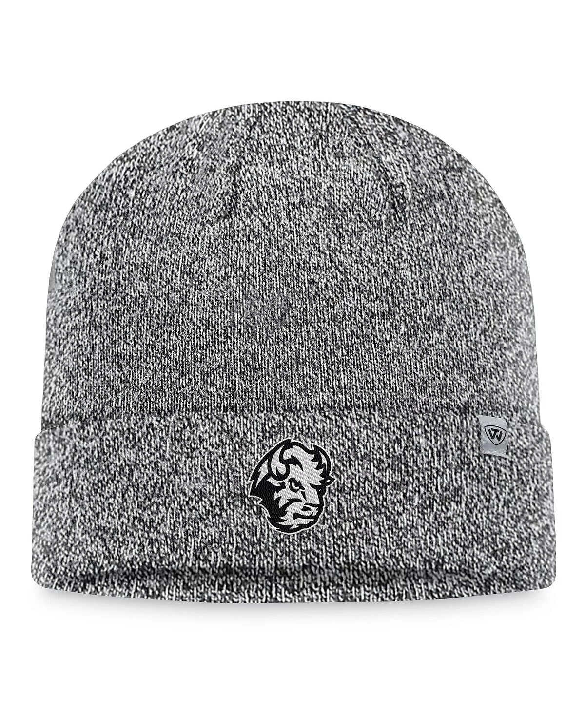 Мужская вязаная шапка Top of the World Heather черного цвета с манжетами NDSU Bison 3590₽