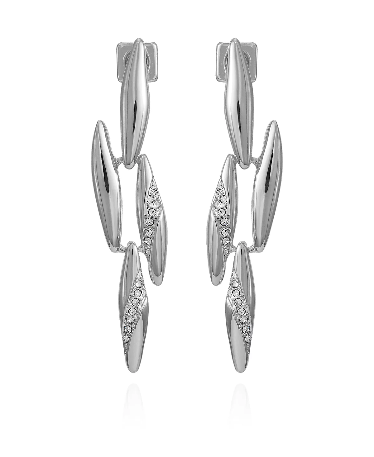 Серьги-подвески Vince Camuto из серебристого стекла и камня-люстры 7190₽